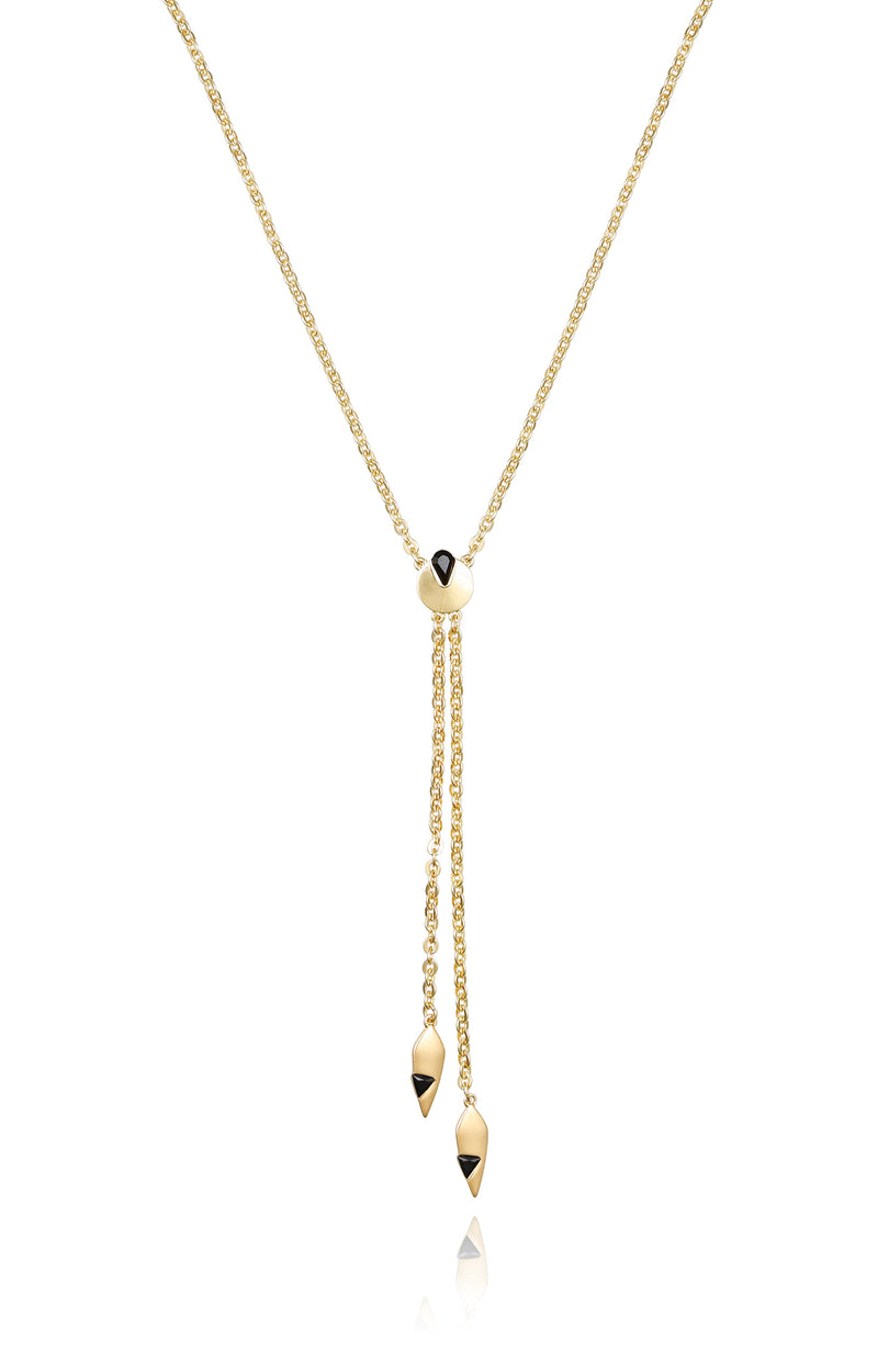 Vince Camuto collana pendente oro goccia nera giorno