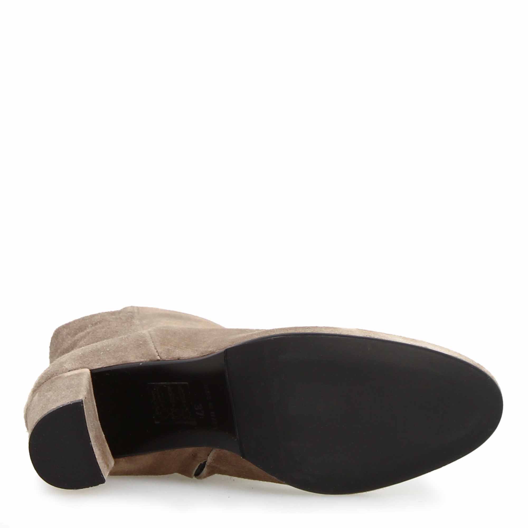 Leonardo Vesper C stivaletto donna camoscio grigio tacco alto