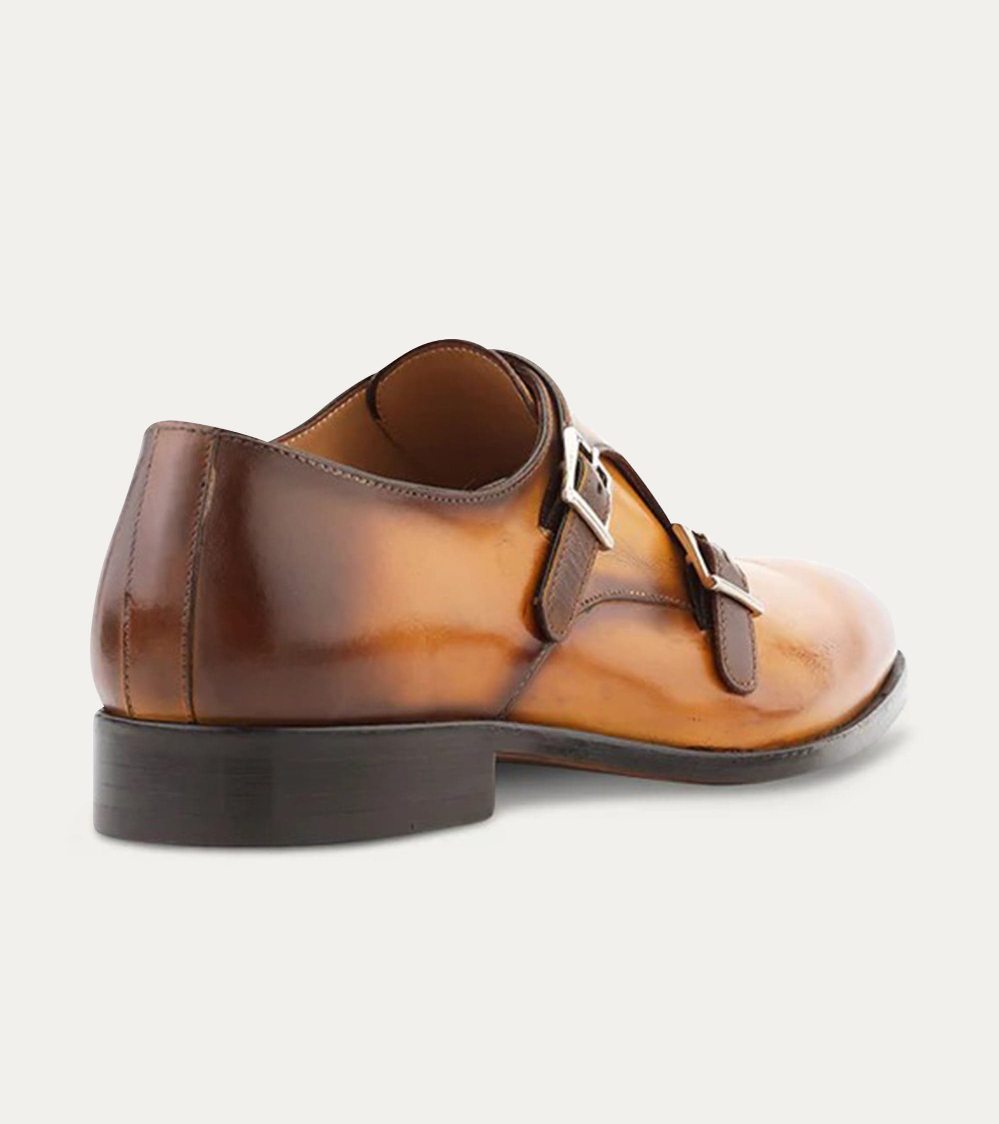 Ace Marks Kurt Monk Strap Uomo Bourbon Pelle