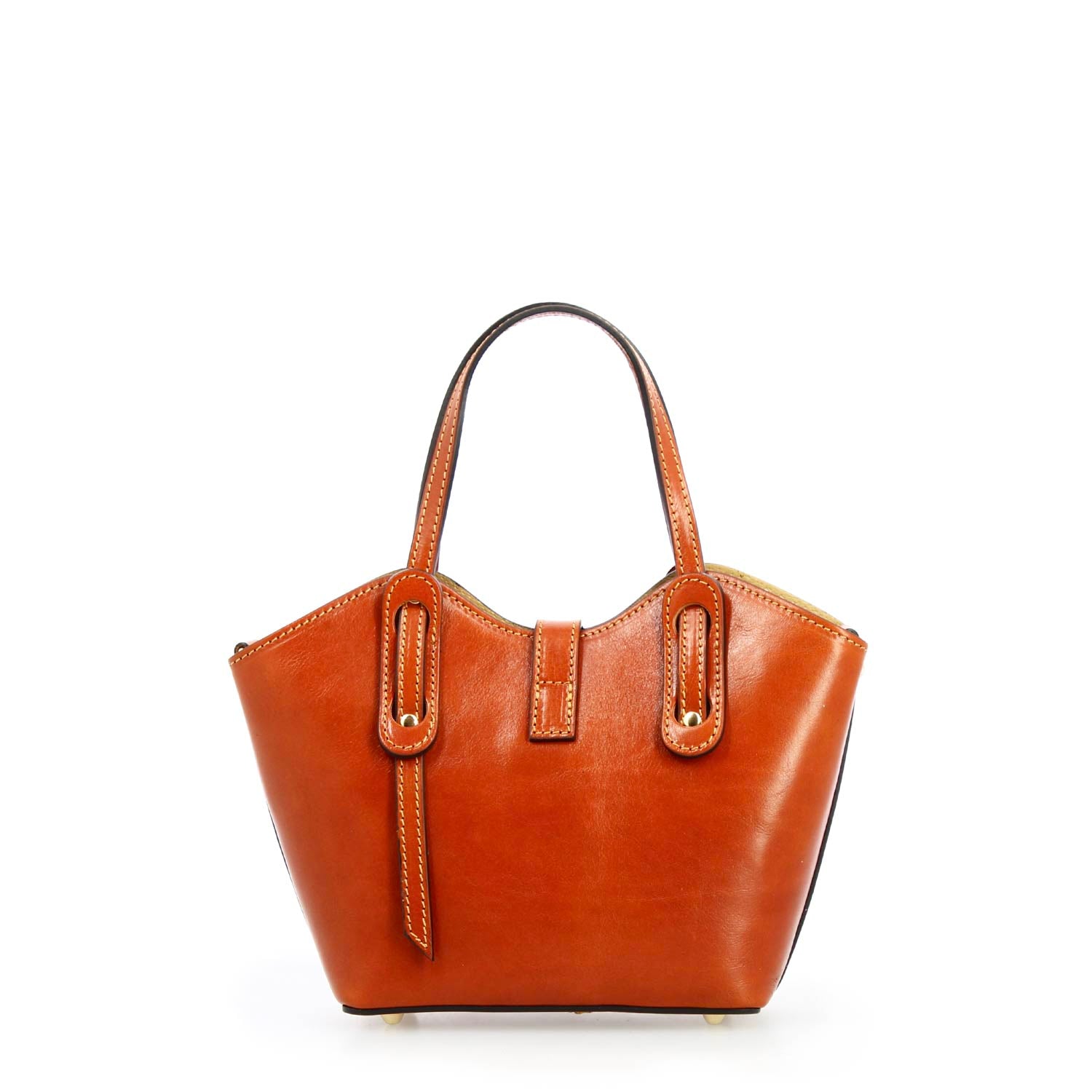 Leonardo Shoes Lisa Borsa a mano pelle arancione tracolla