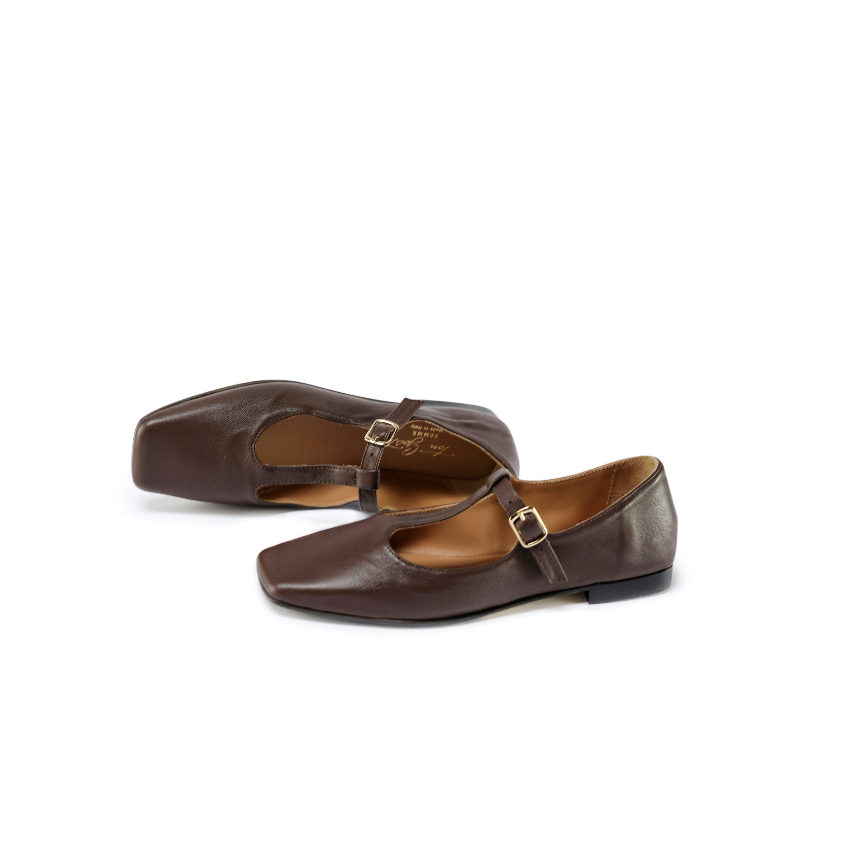 Ton Goût Paris Ballerine Donna Blu Nappa Laminata