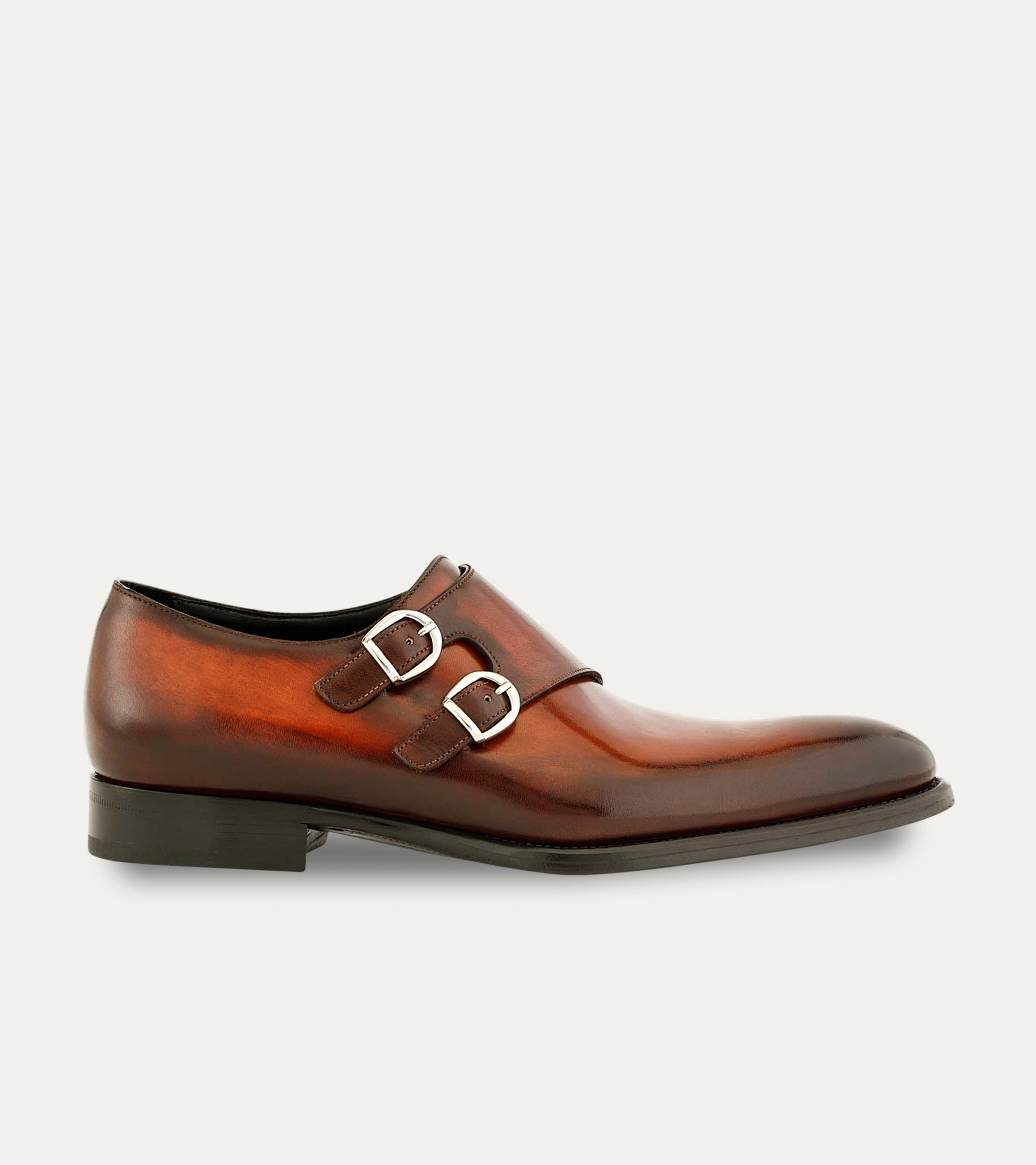 Ace Marks Alfie Monk Strap Uomo Cognac Pelle