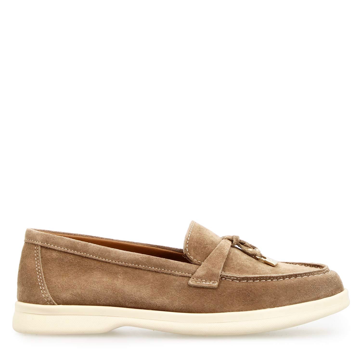Leonardo Shoes Vellaria mocassini donna marrone camoscio