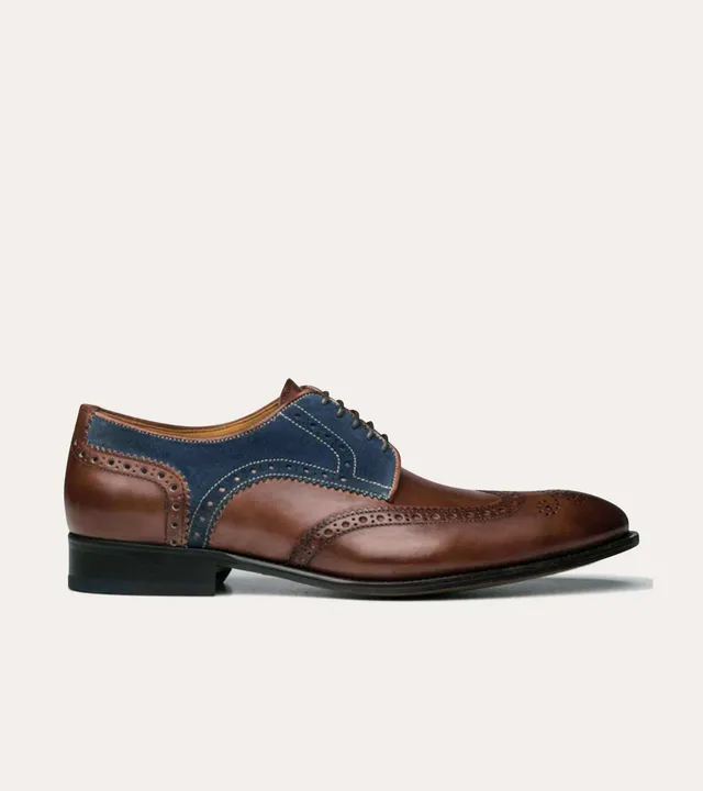 Ace Marks Vincent Brown Antique stringate brogue uomo