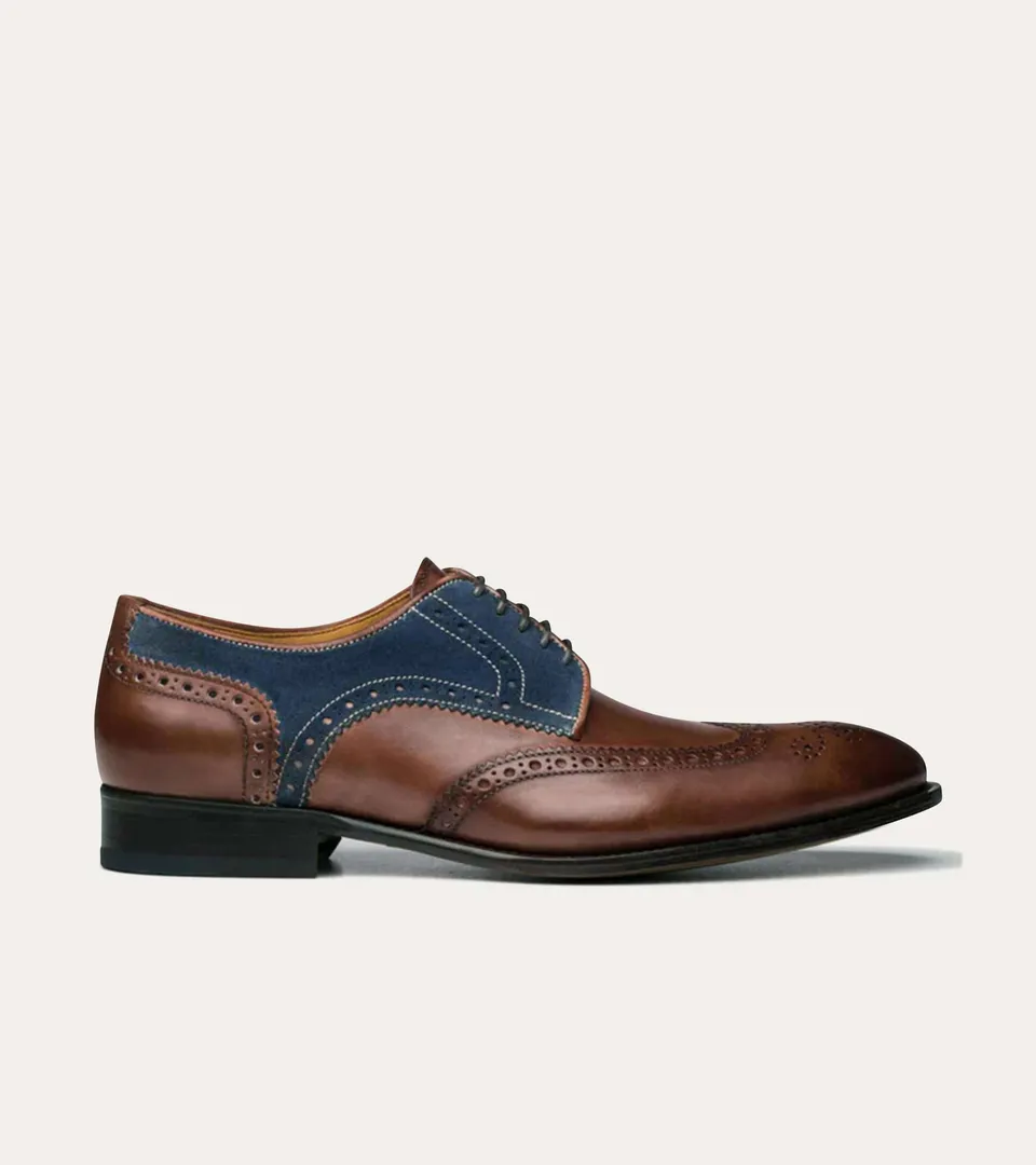 Ace Marks Vincent Brown Antique stringate brogue uomo