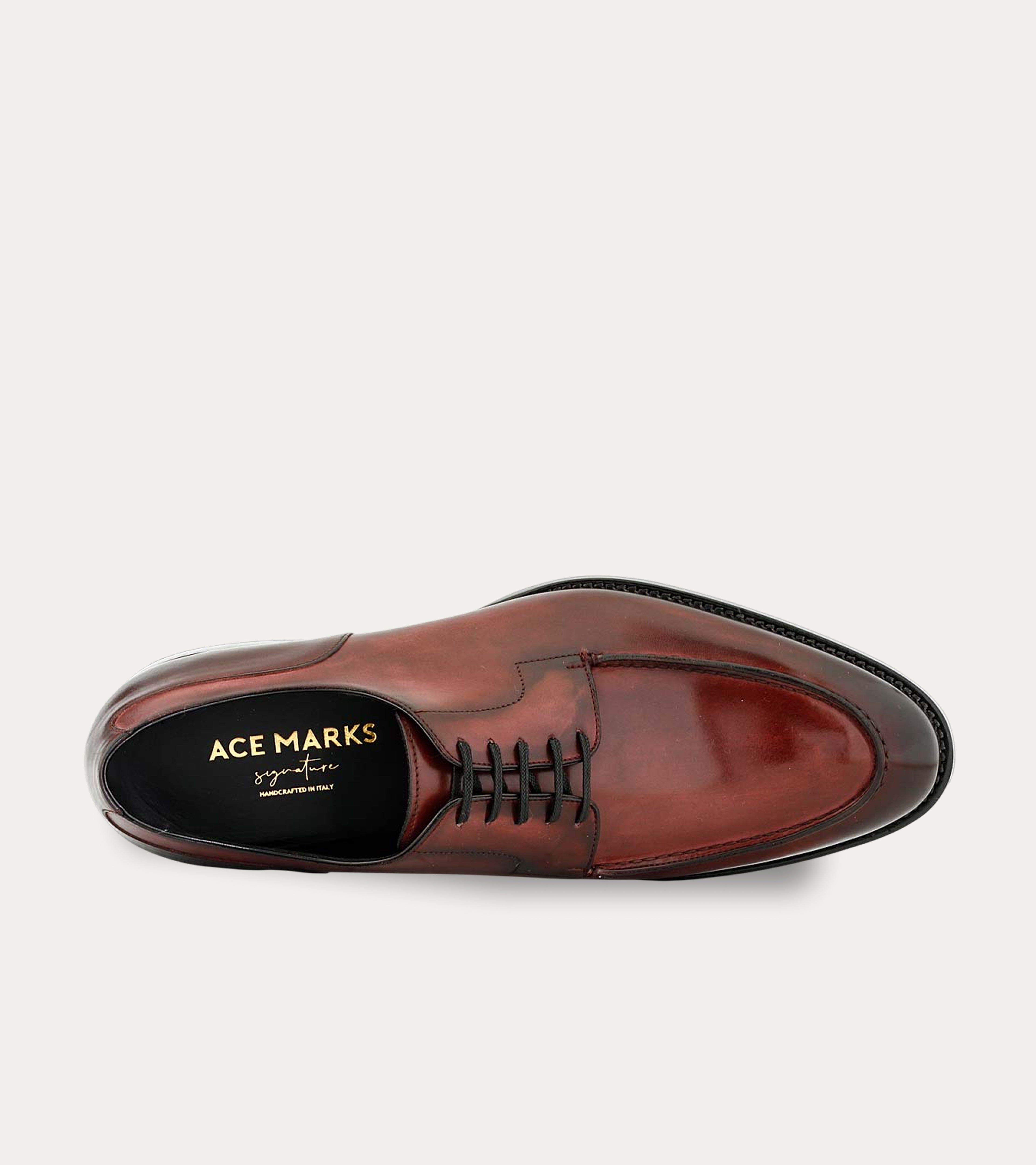 Ace Marks Michael Diablo Signature Scarpe Derby Marroni Pelle