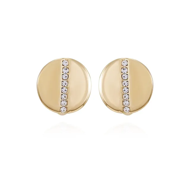 Vince Camuto Orecchini a Clip Cerchio Cristallo Oro