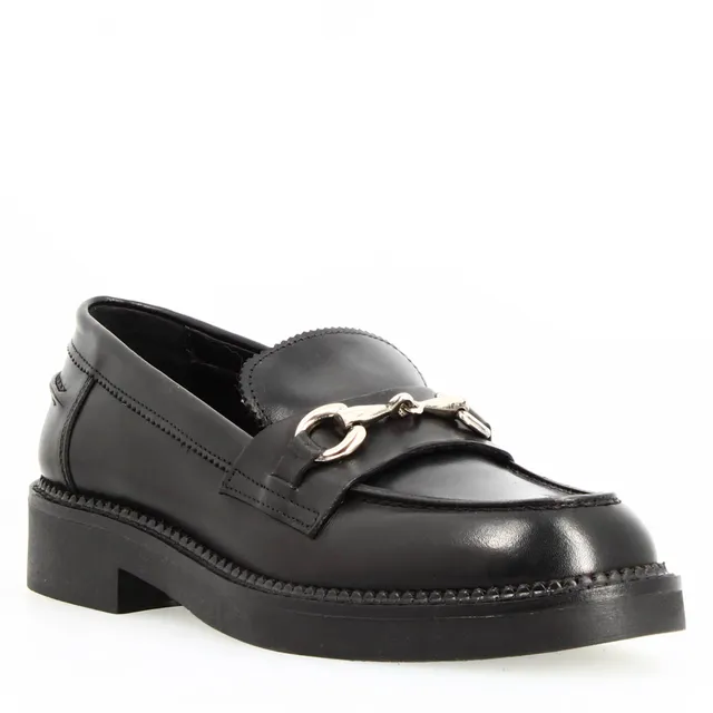 Leonardo Shoes Domitilla23 Mocassini Donna Pelle Nero