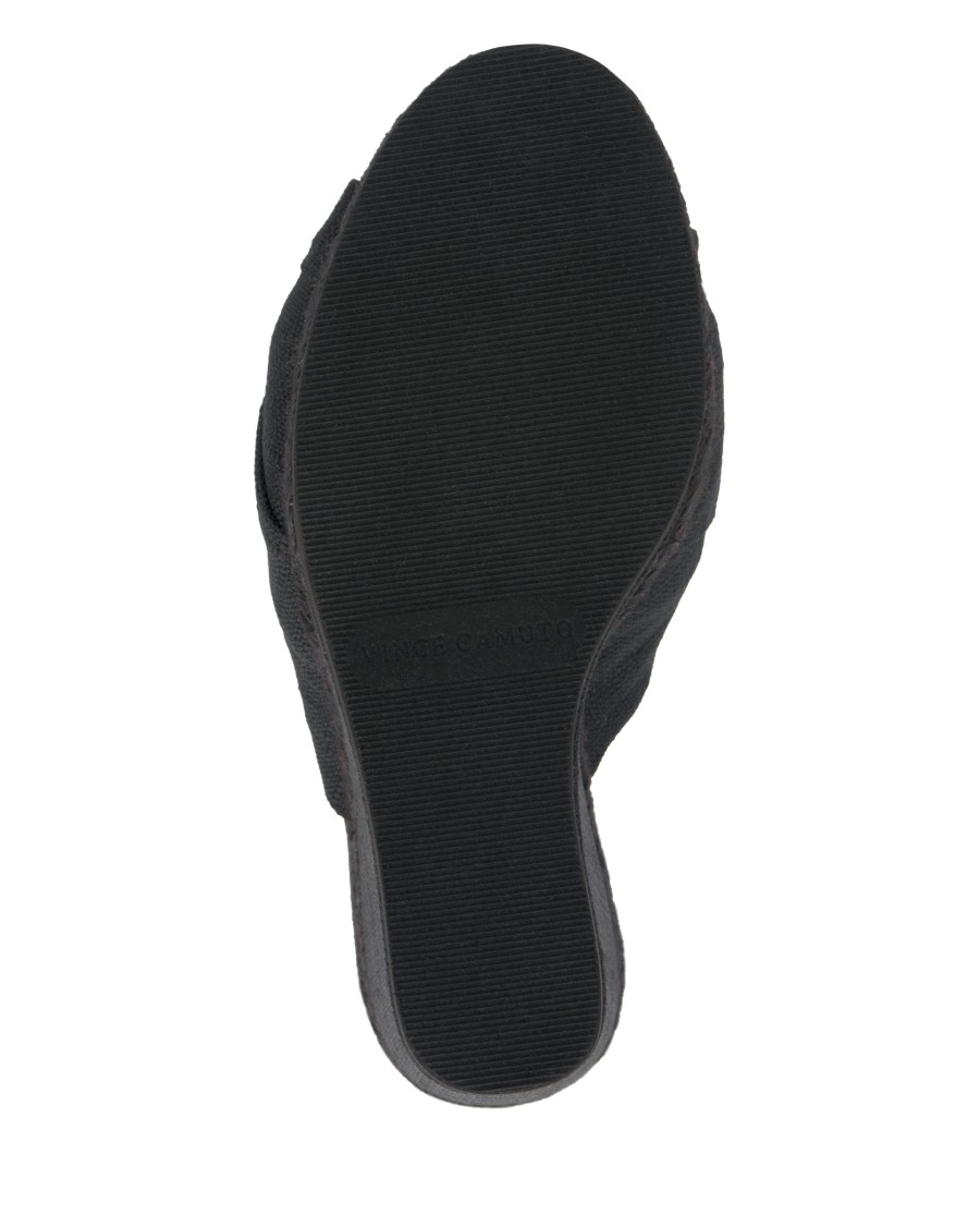 Vince Camuto Briana sandali zeppa espadrillas donna tela anello oro
