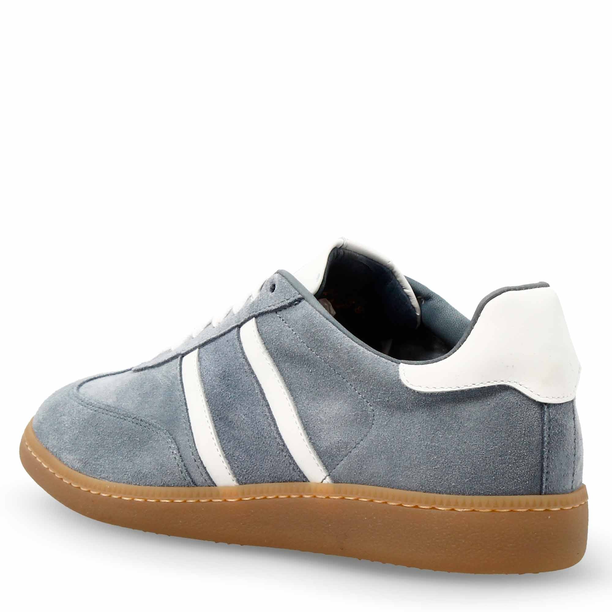 Leonardo Shoes Bizantina C Celeste Sneaker Donna Pelle