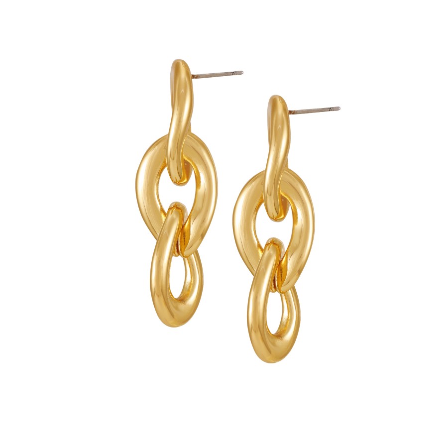 Vince Camuto orecchini pendenti donna oro maglie intrecciate goccia
