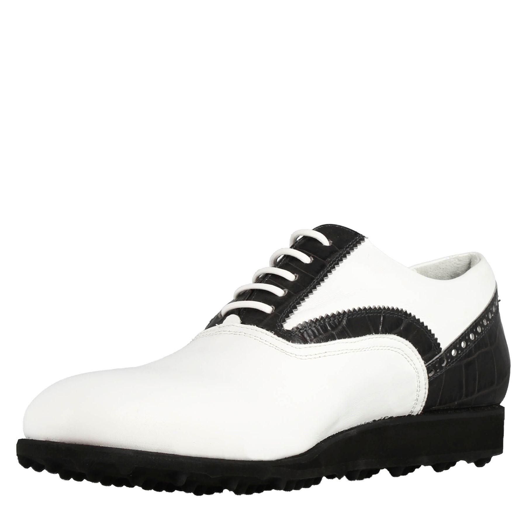 Leonardo Golf Calzature scarpa golf pelle bianco nero