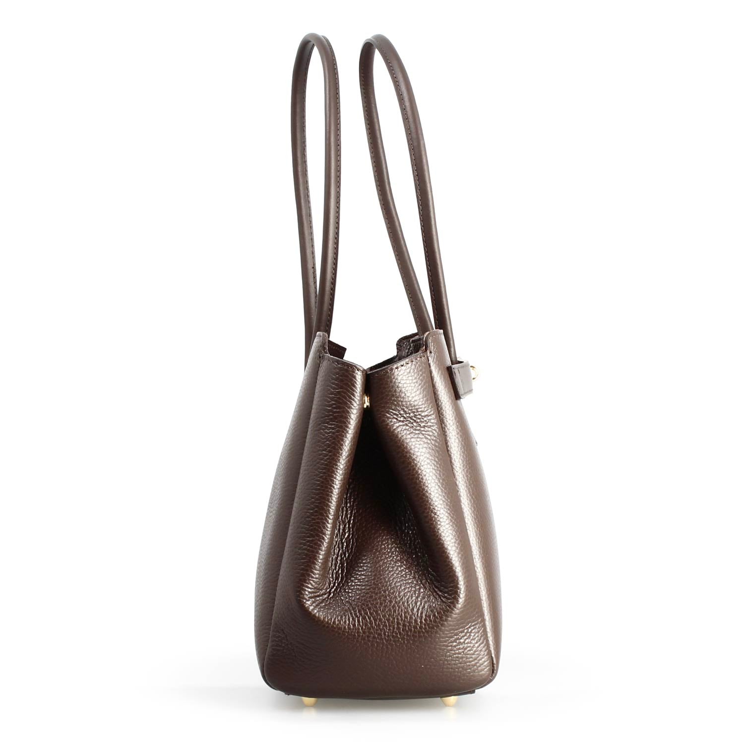 Leonardo Shoes Giulia borsa donna marrone scuro pelle spalla