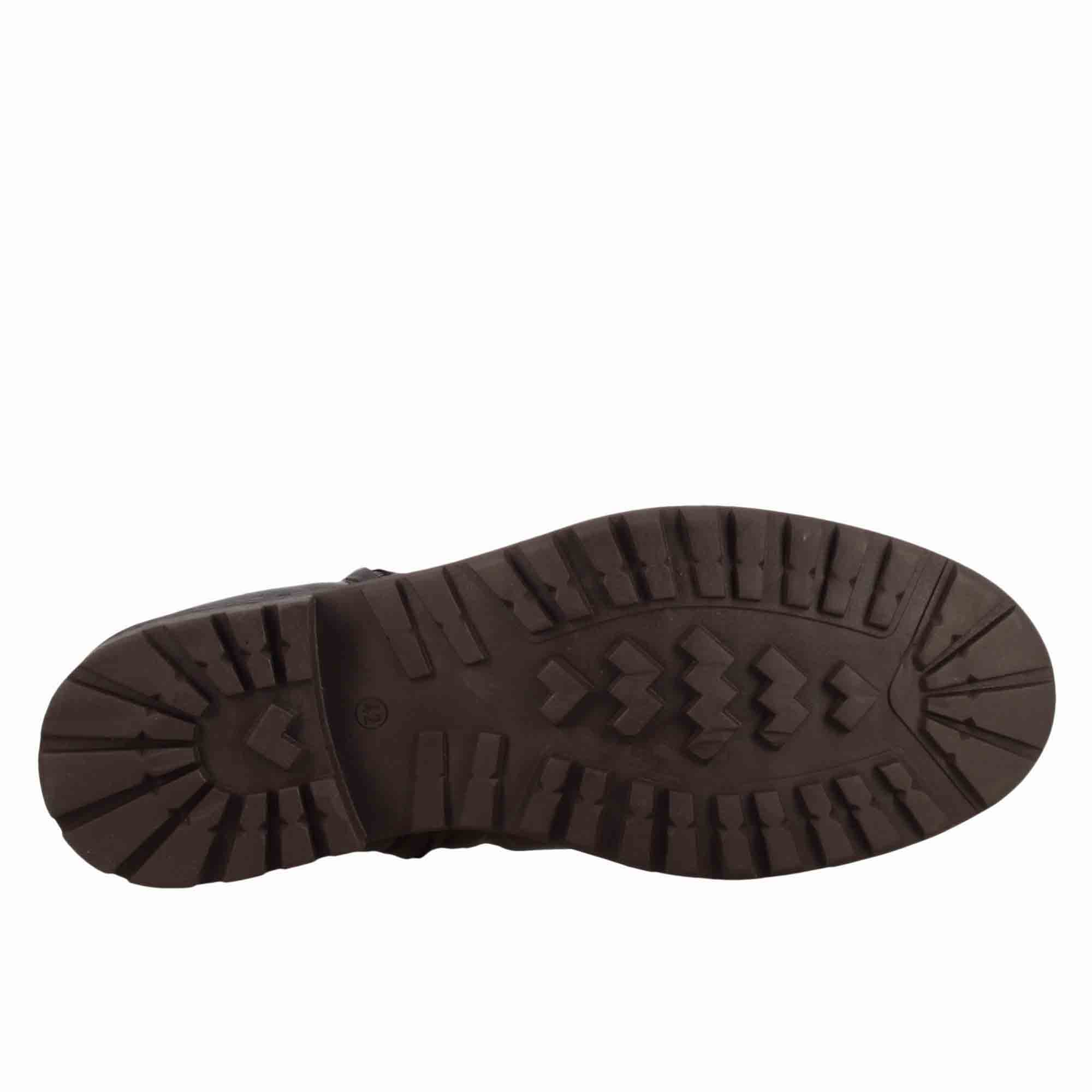 Leonardo Shoes Stivaletti Uomo pelle marrone scuro