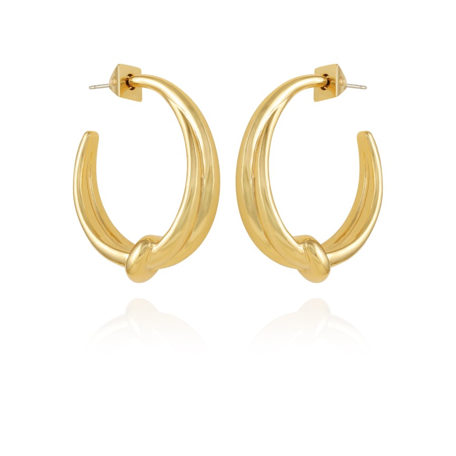 Vince Camuto orecchini cerchio donna nodo oro aperti