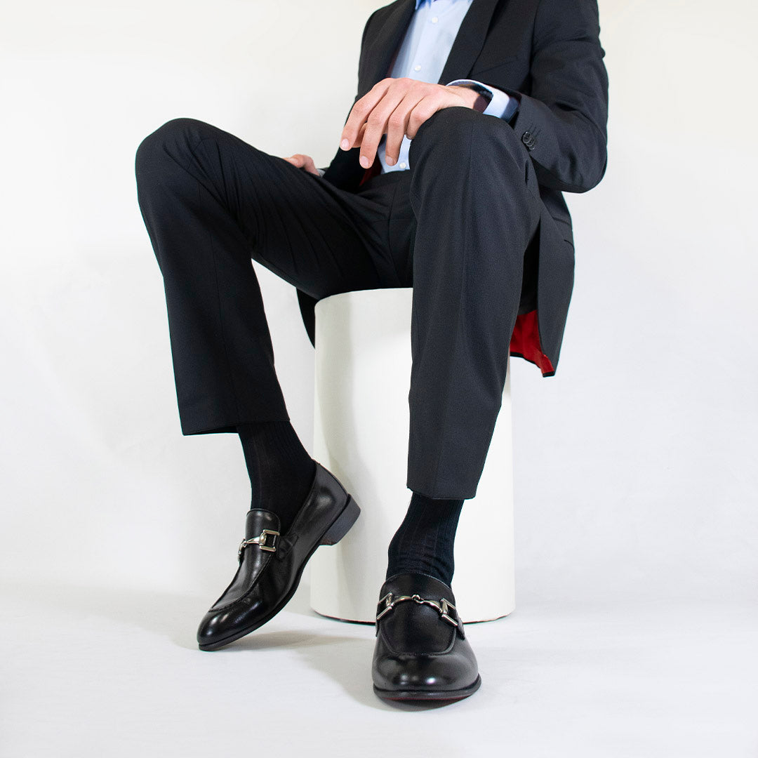 Leonardo Shoes Mocassini Uomo pelle nero morsetto