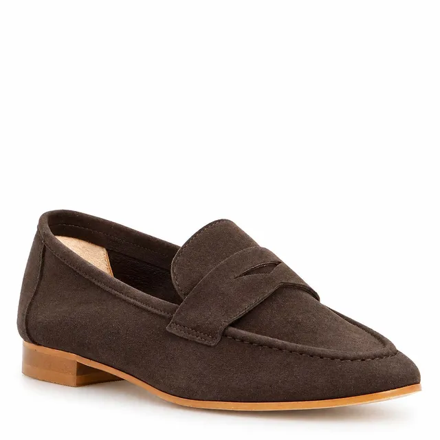 Leonardo Brenta Mocassino Camoscio Marrone Scuro