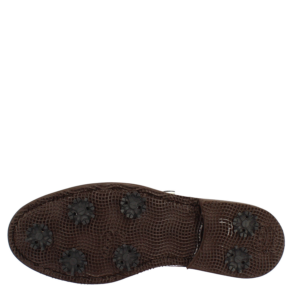 Leonardo Shoes Golf fibbia pelle bianco blu Softspike donna uomo