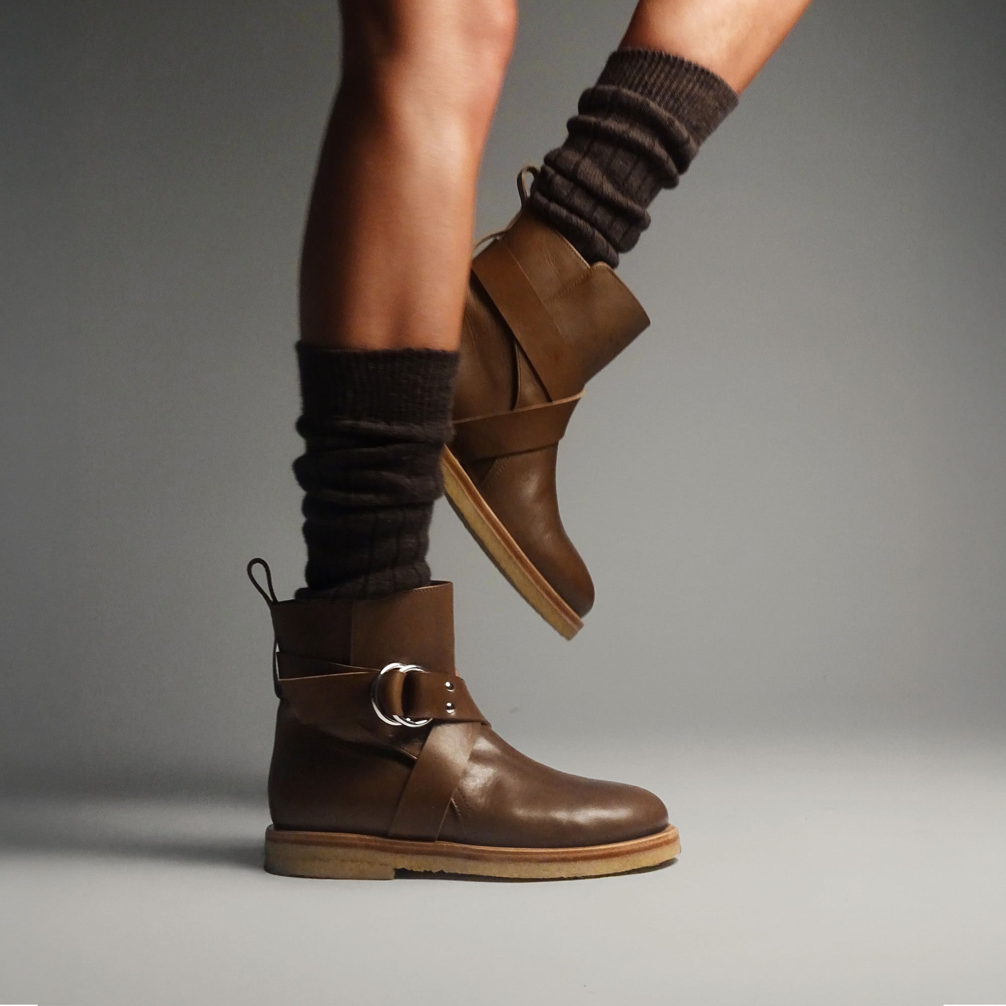 Pierre Hardy Dakota stivali donna marrone suola crepe