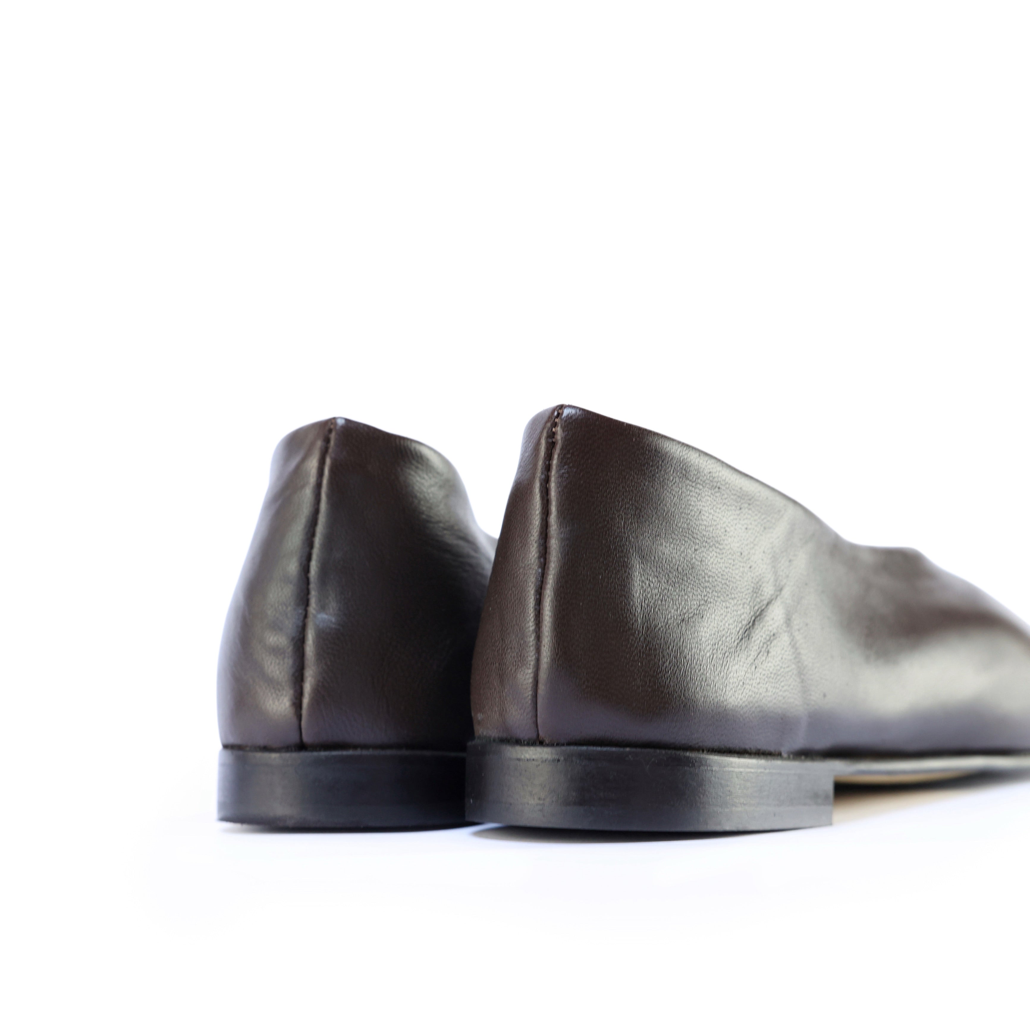 Ton Goût Lau ballerine donna pelle testa di moro tacco 1 cm