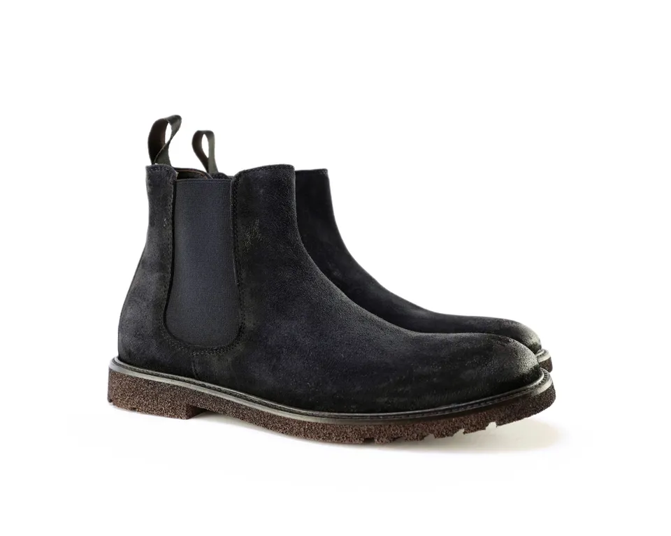 Ton Goût Philip Beatles stivaletti uomo blu camoscio 41
