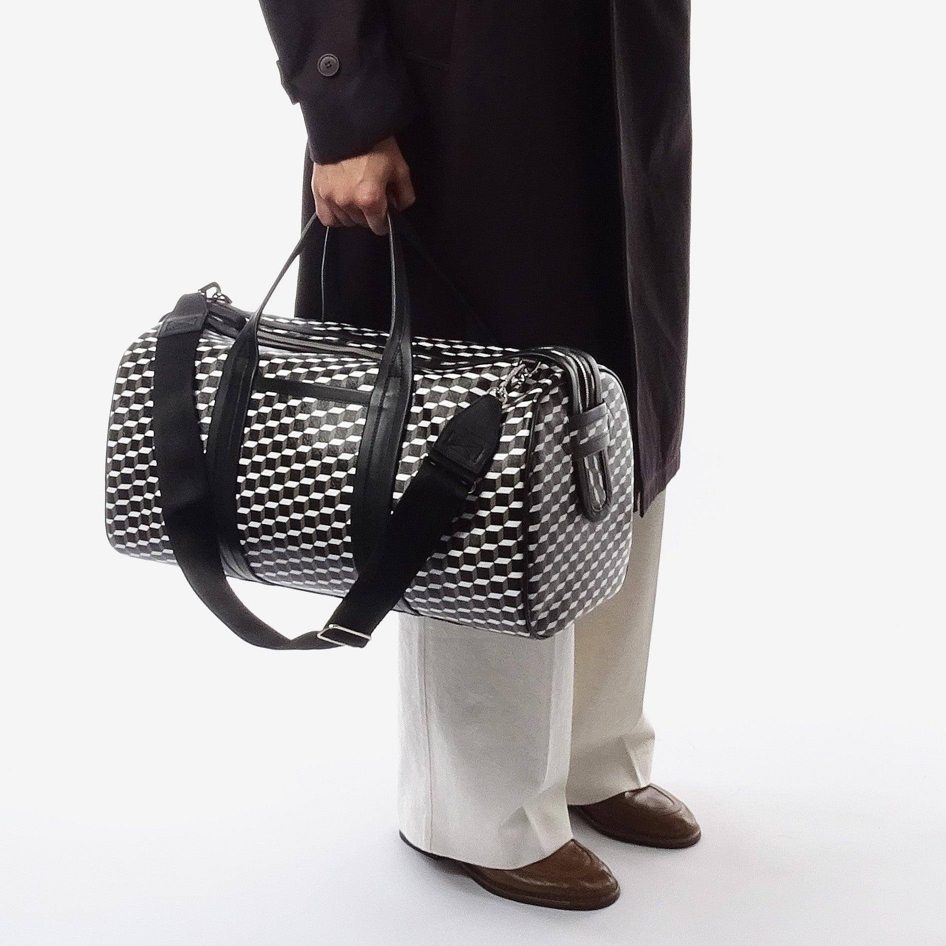 Pierre Hardy Cab borsone viaggio nero maxi pelle