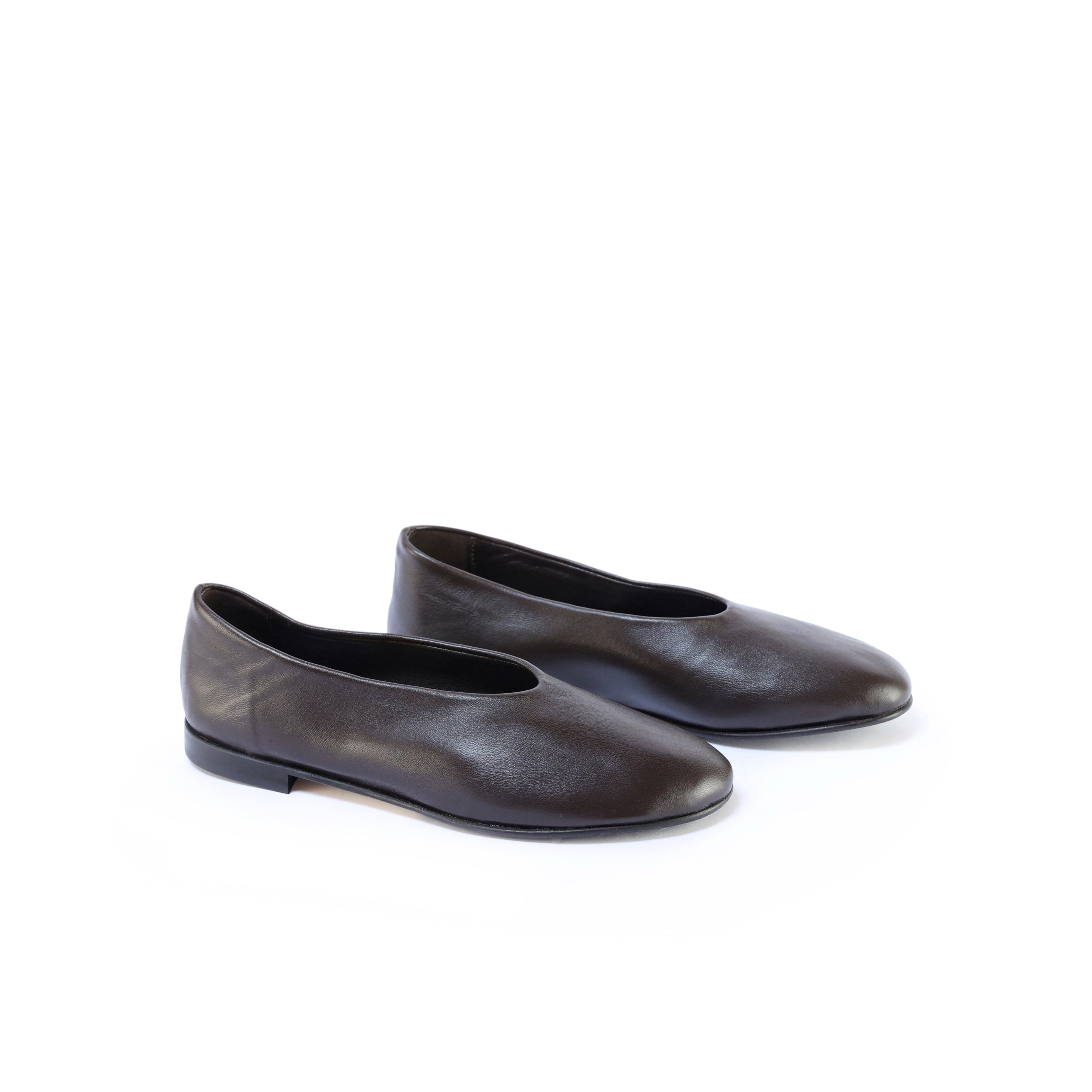 Ton Goût Lau ballerine donna pelle testa di moro tacco 1 cm