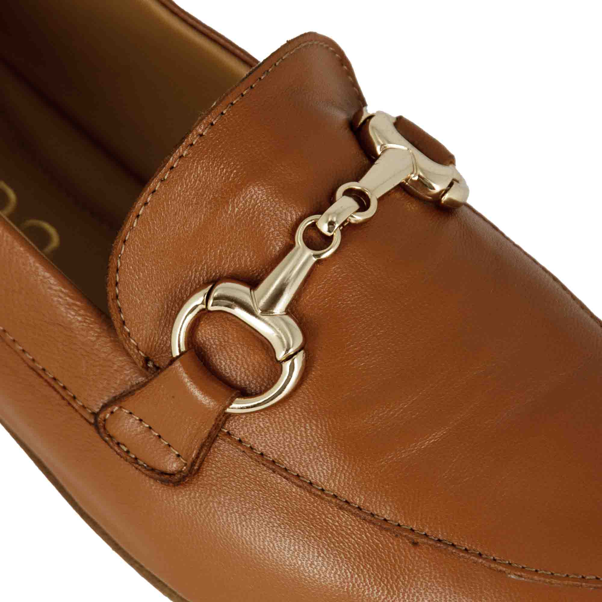 Leonardo Shoes Mocassini Donna mocassini marrone pelle morsetto