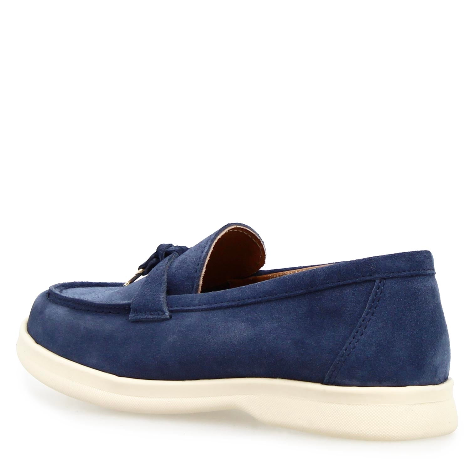 Leonardo Vellaria C Blu Mocassini Donna Camoscio Blu
