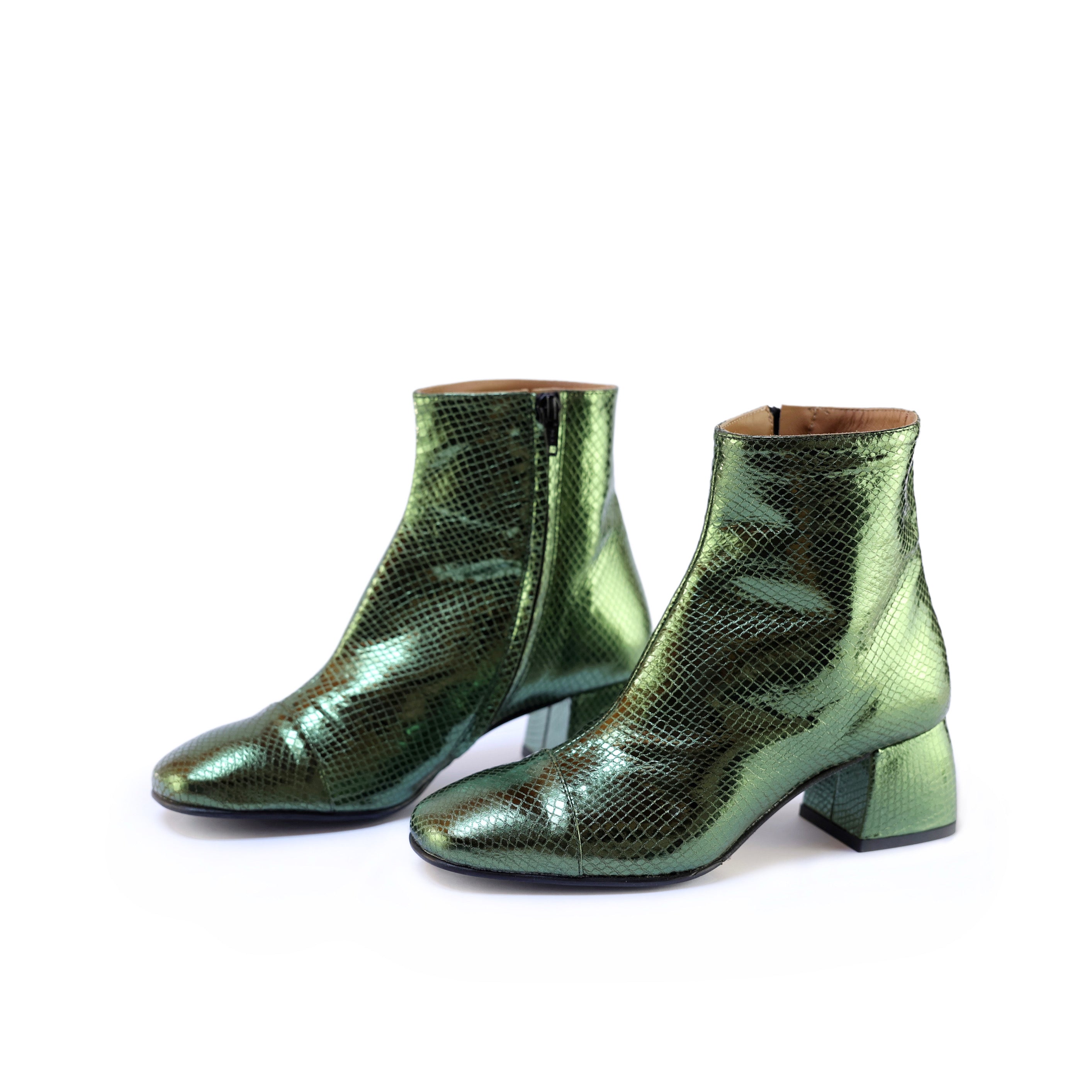 Ton Goût Alexia scarpe donna pelle military pitone