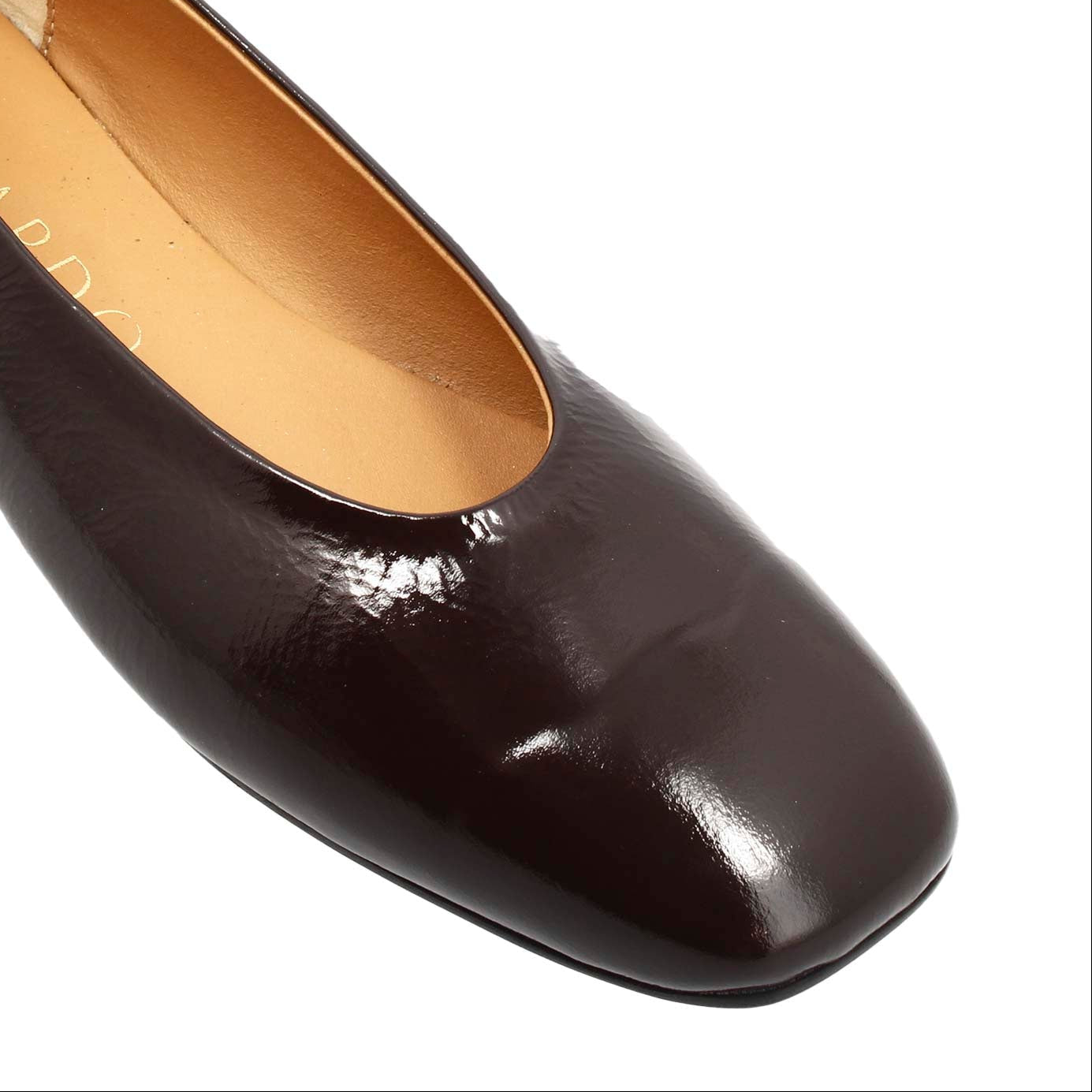 Leonardo Shoes Venere Ballerine Donna Marrone Punta Squadrata