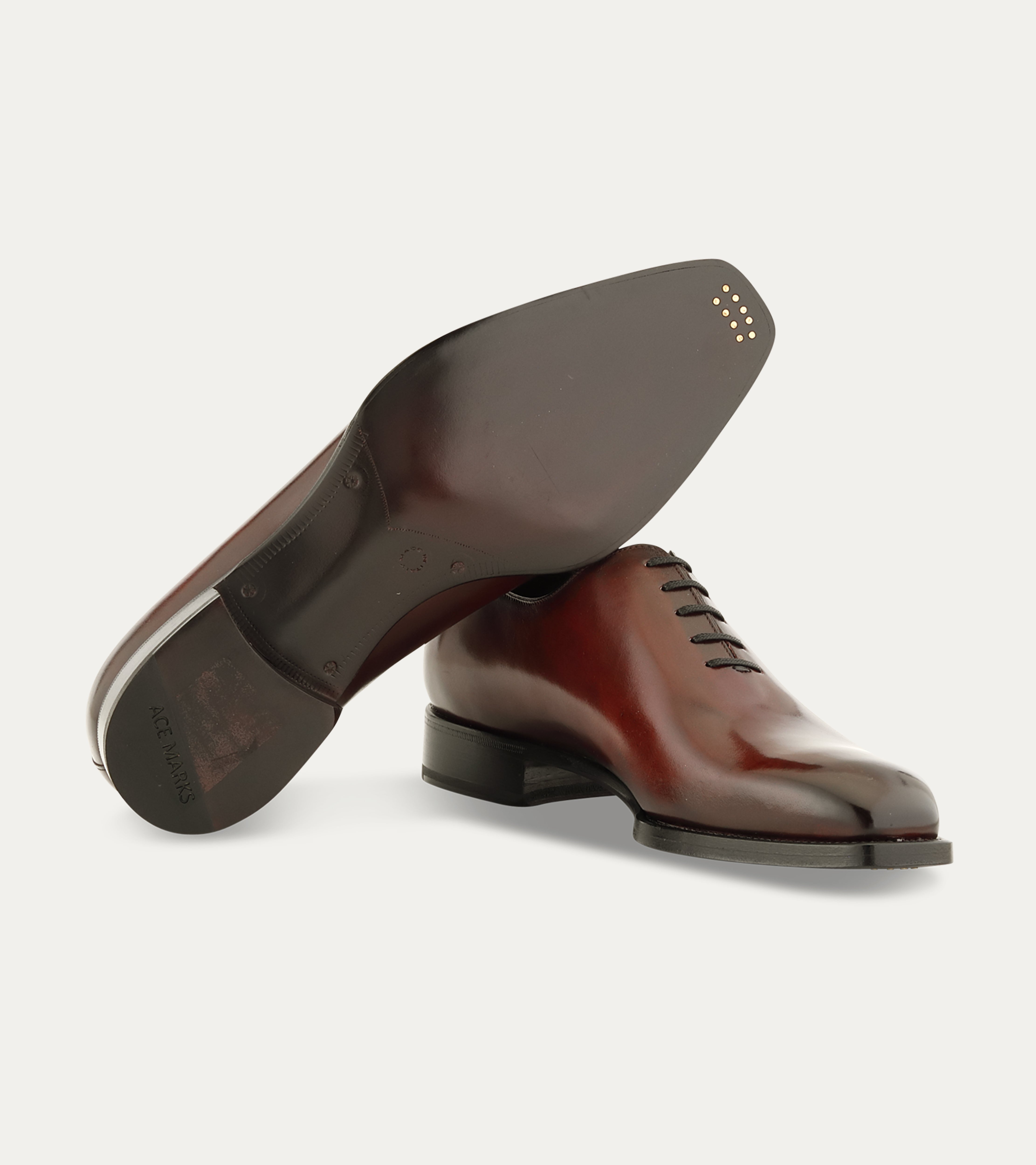 Ace Marks Tom Wholecut oxford uomo pelle marrone