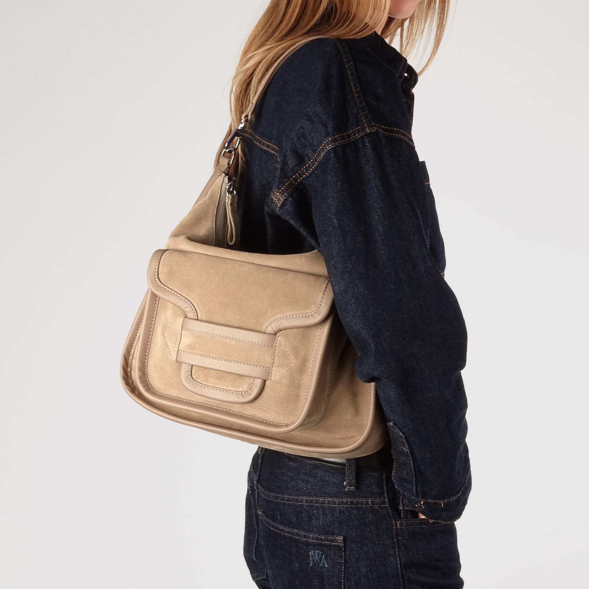 Pierre Hardy Alpha Day Maxi borsa tracolla beige