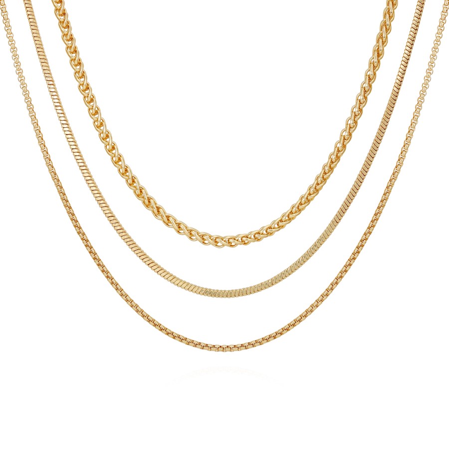Vince Camuto set 3 collane a strati catena oro