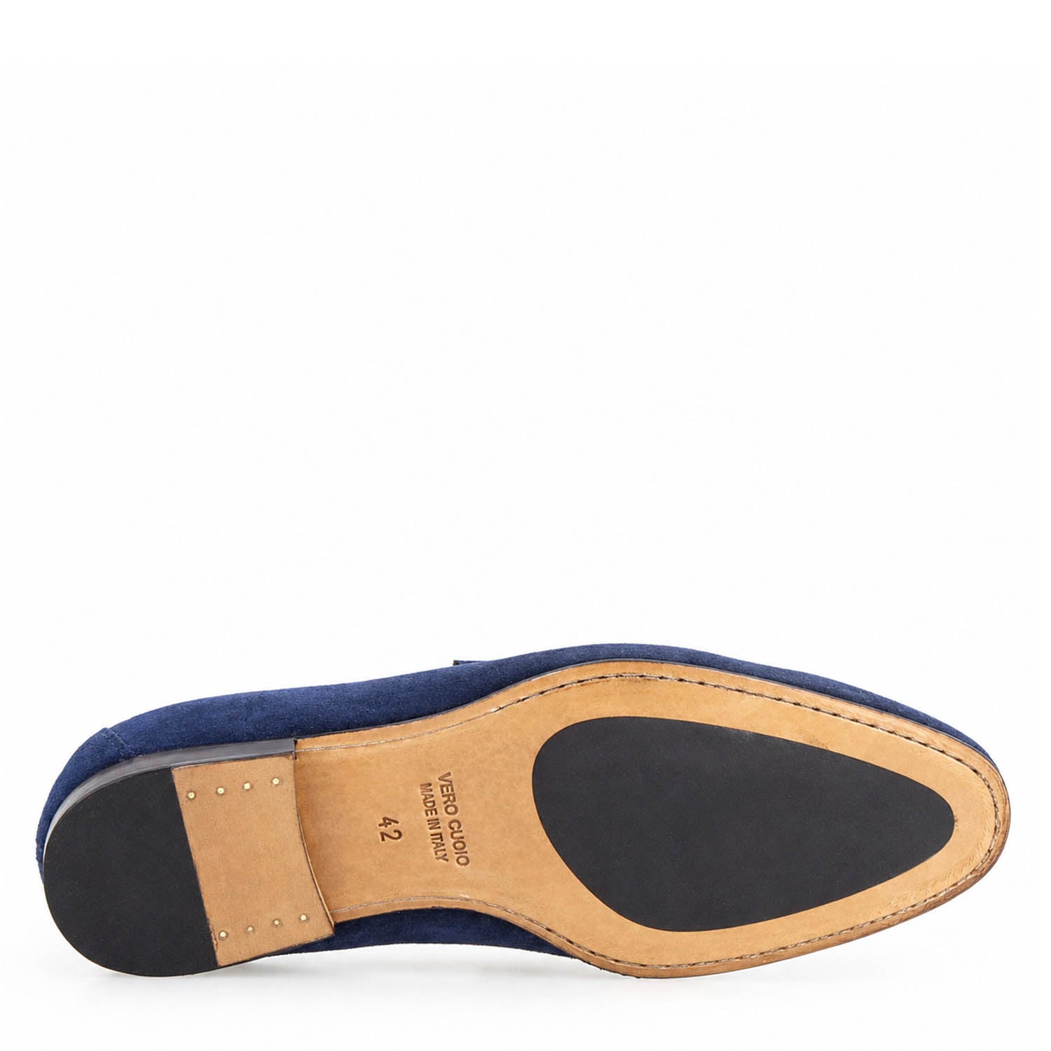 Leonardo Shoes Manfredo Blu mocassini uomo camoscio blu