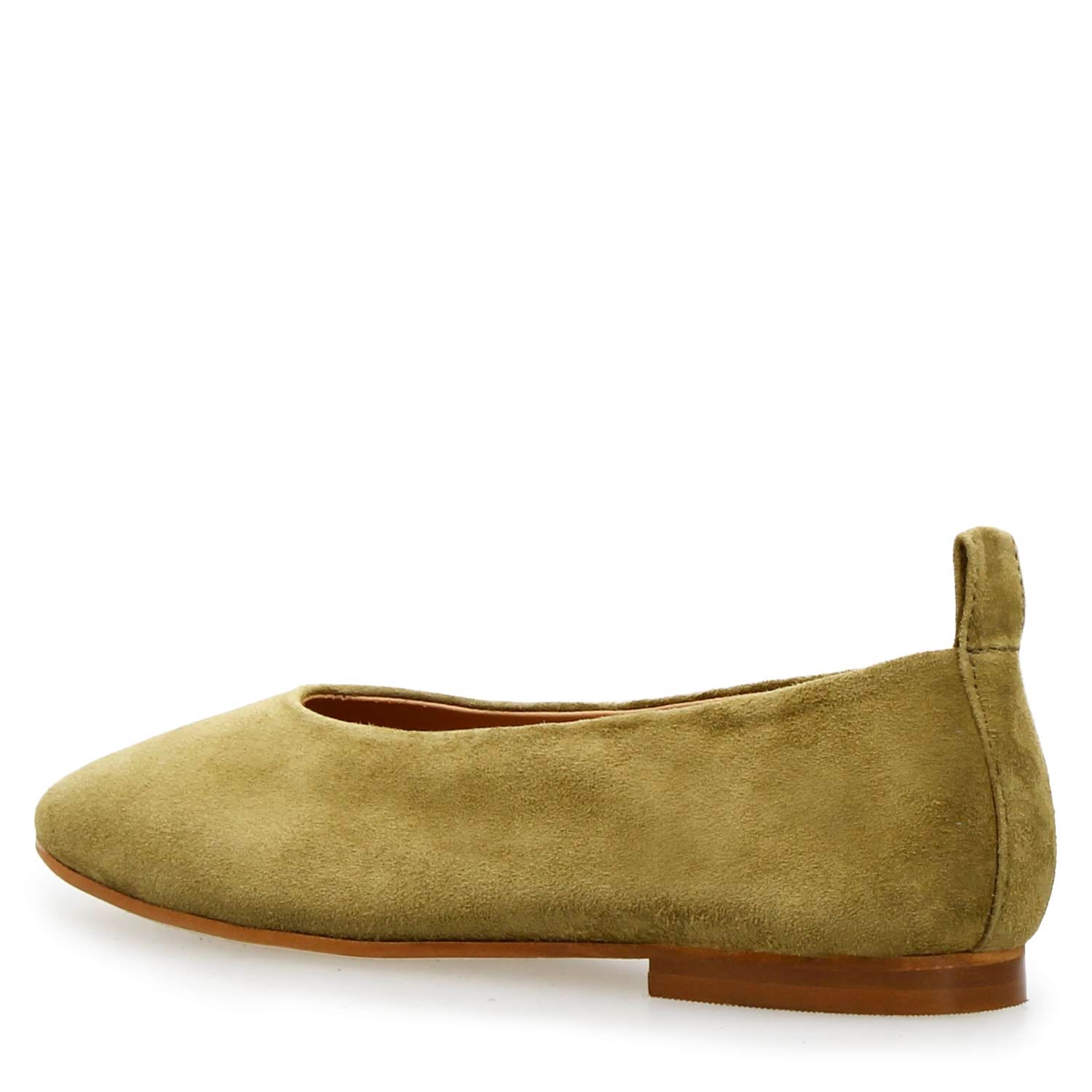 Leonardo Shoes Venere ballerine donna verde camoscio