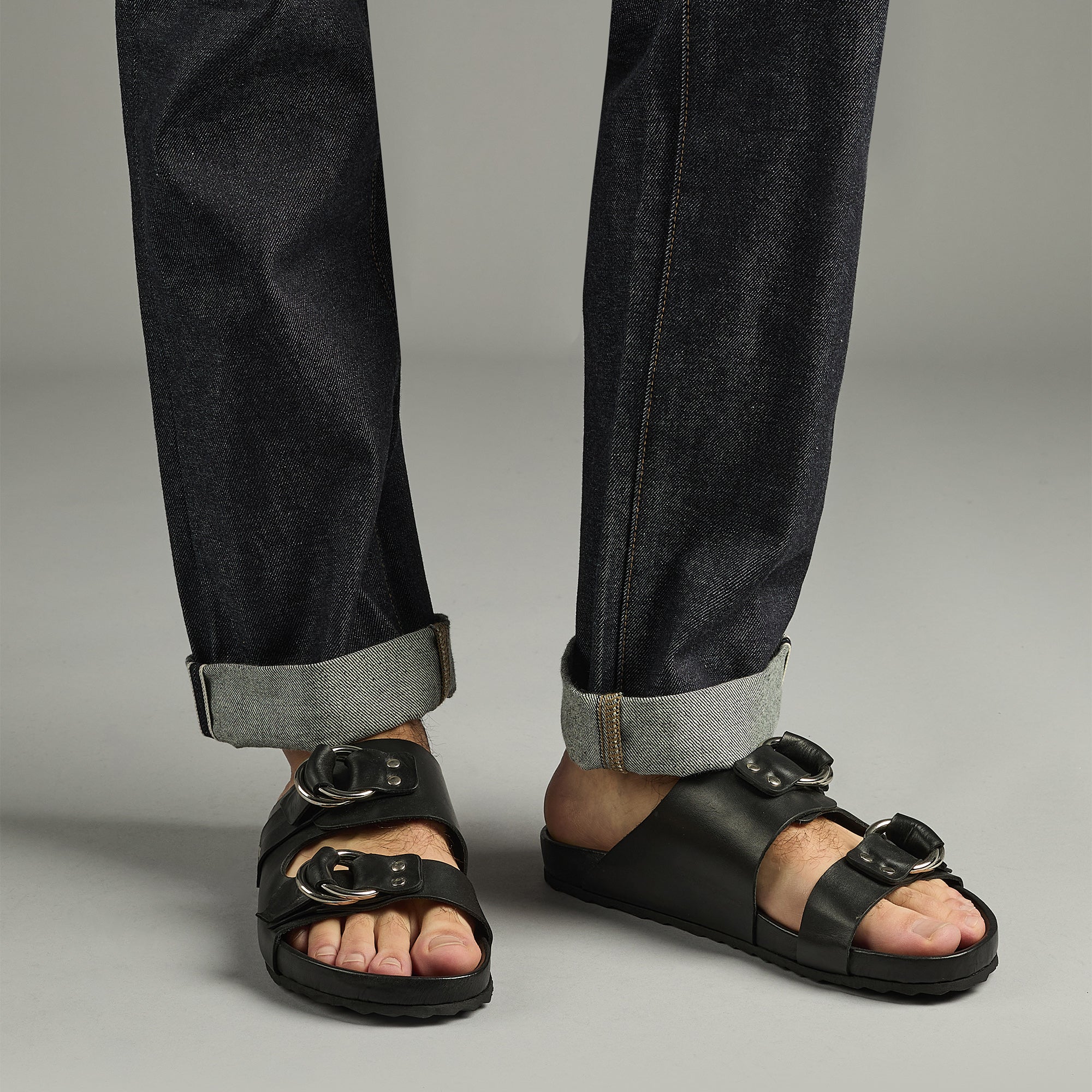 Pierre Hardy Beach Rider Flat Mule mules uomo nero pelle