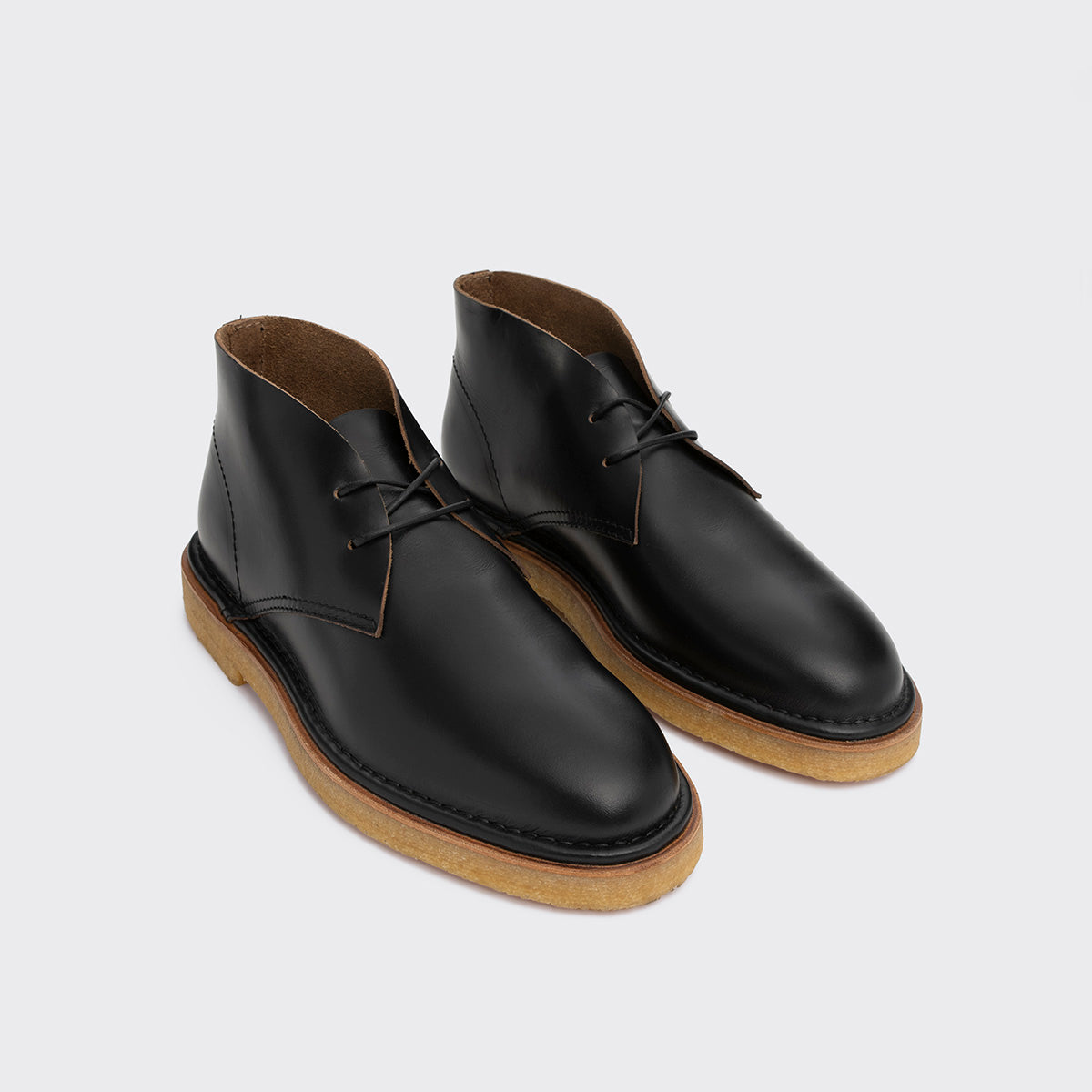 Pierre Hardy Antoine desert boot uomo pelle nera 30 mm