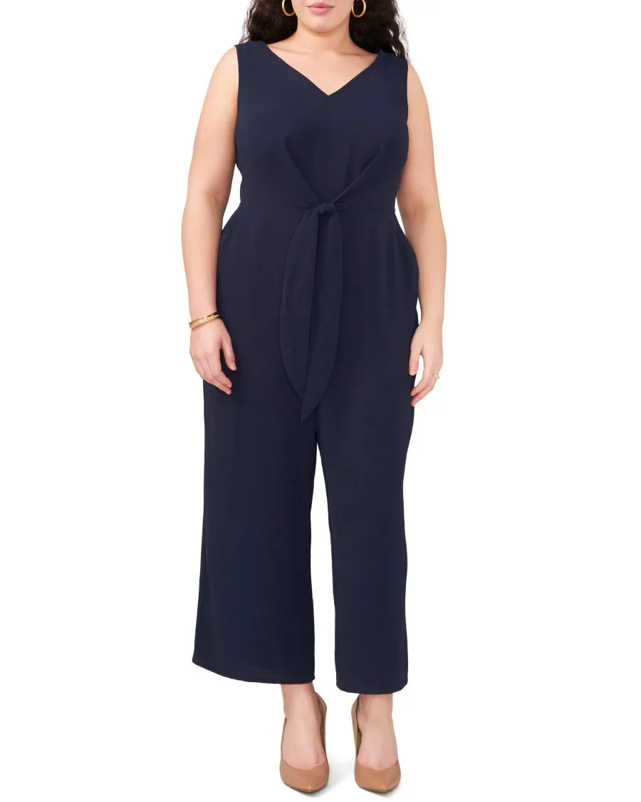Vince Camuto Jumpsuits tuta scollo V taglie forti gamba larga