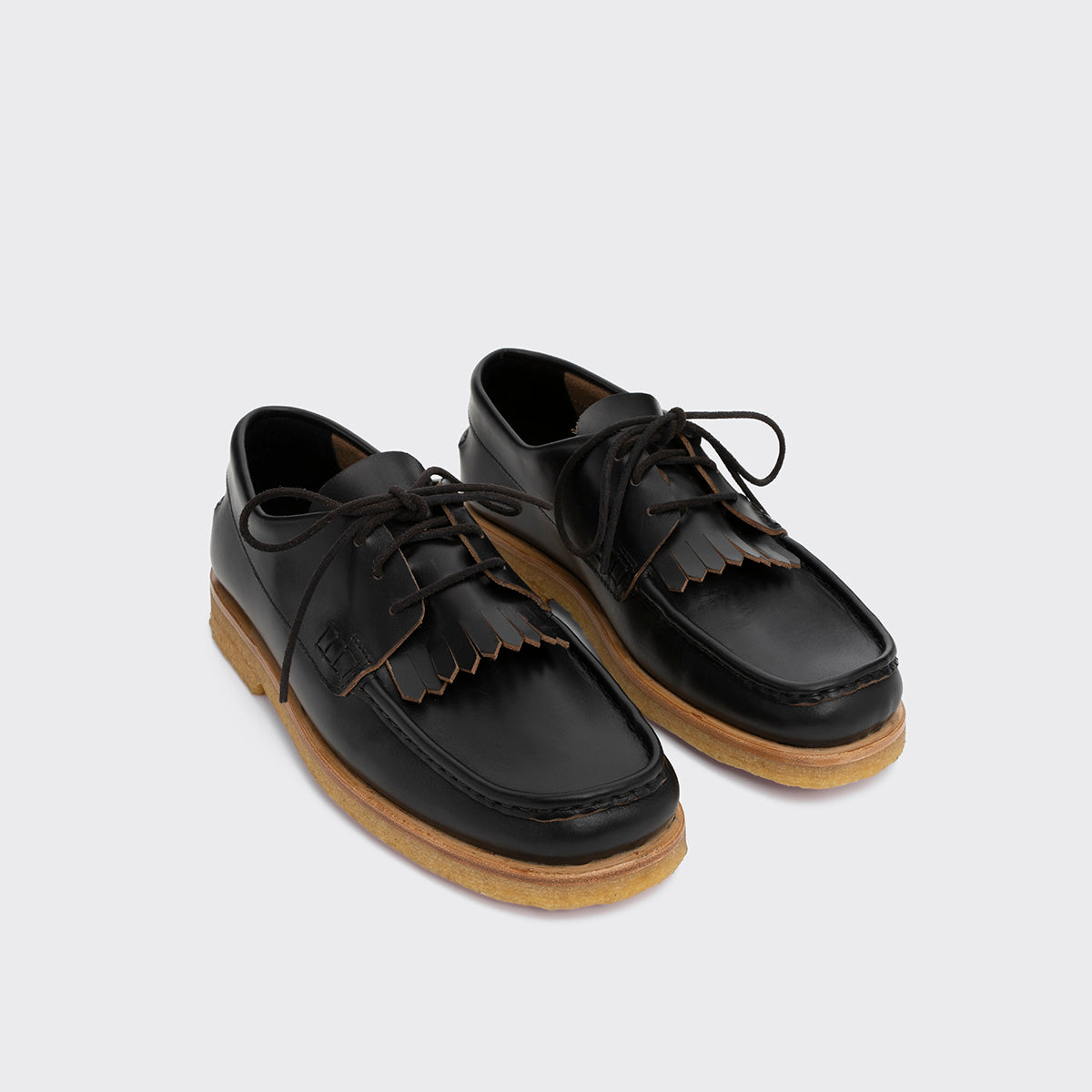Pierre Hardy Matt derby uomo nere pelle fringe tacco 13 mm
