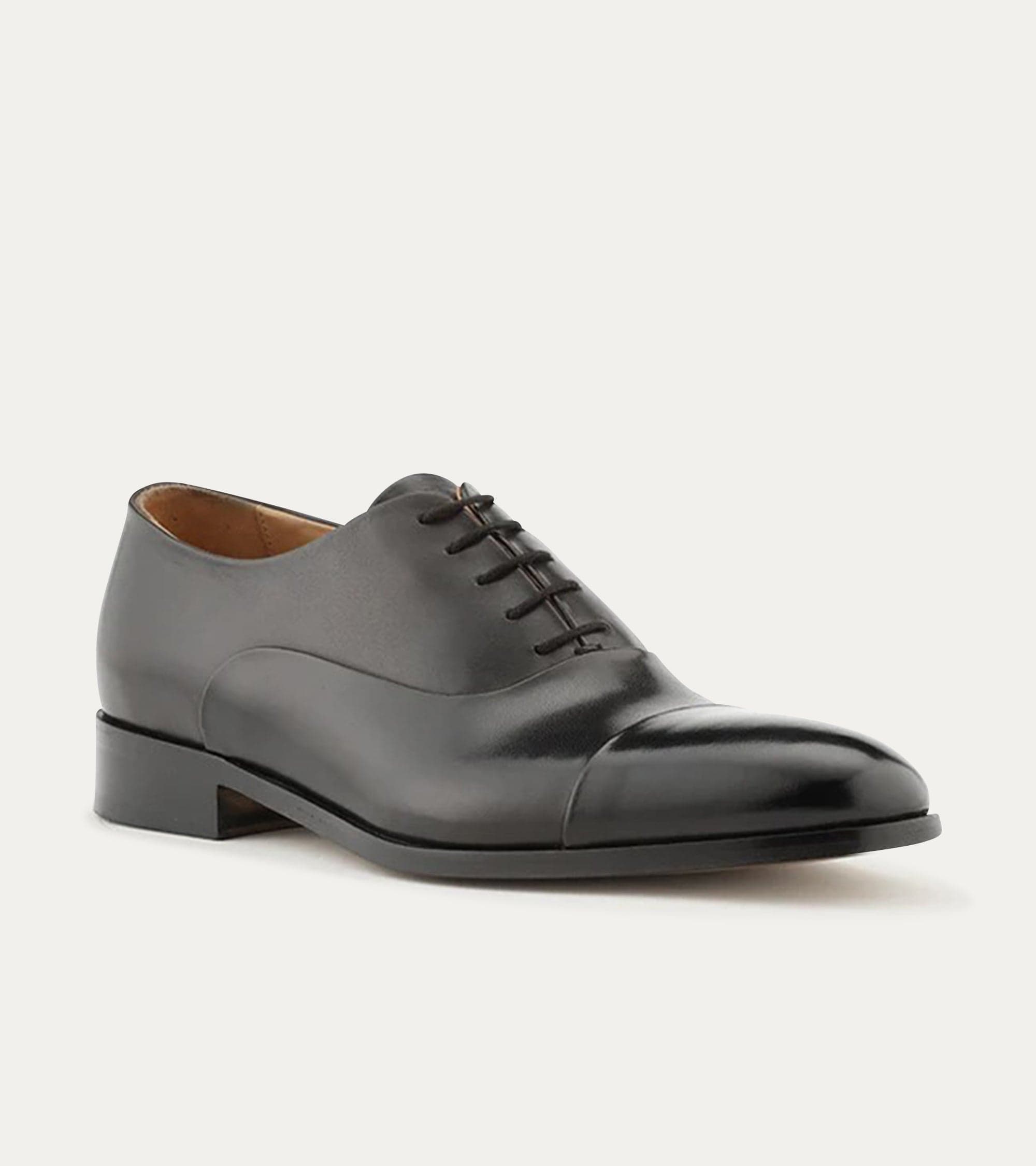 Ace Marks Griffin oxford uomo pelle nera punta cappuccio