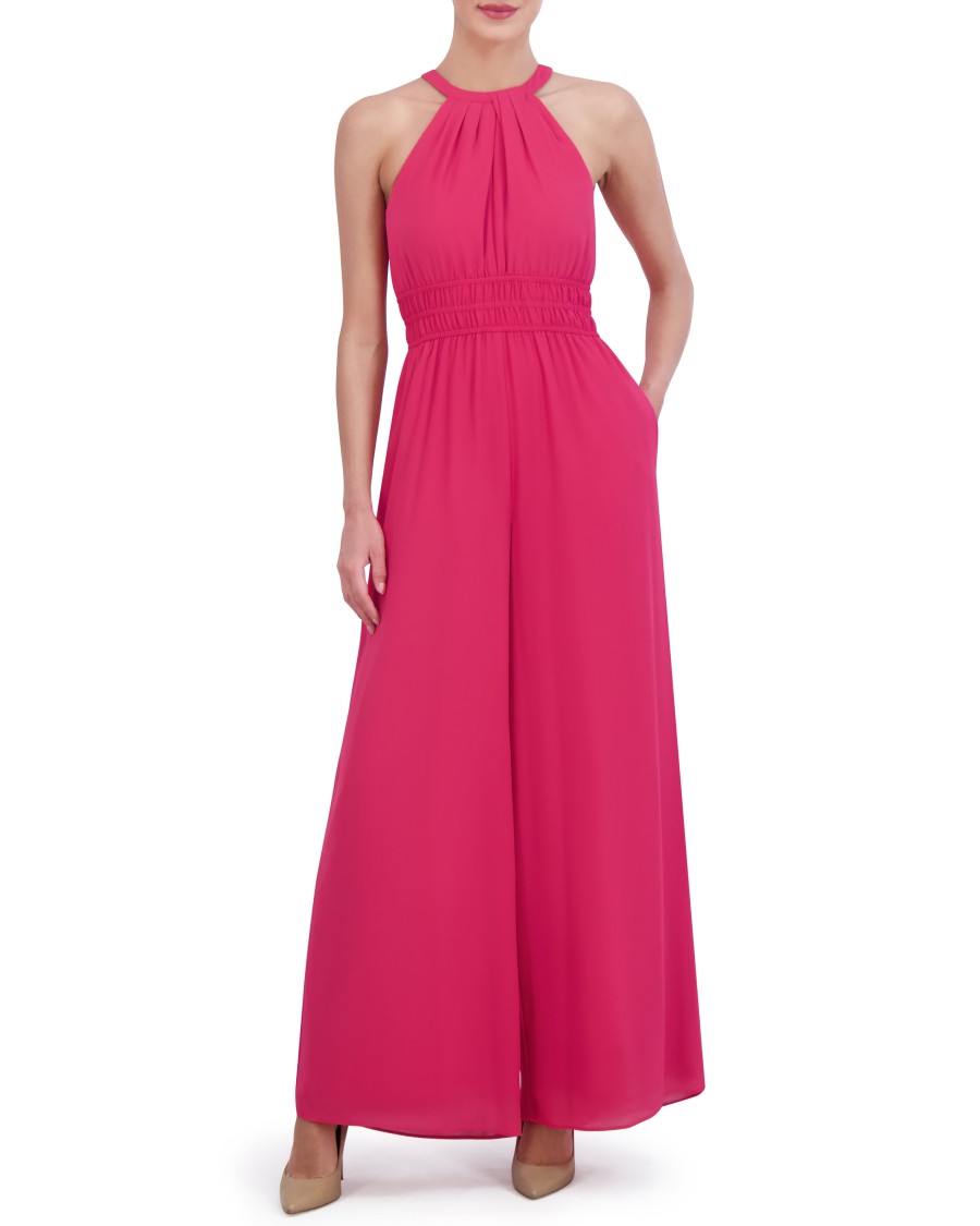 Vince Camuto tuta petite chiffon ruches scollo americano