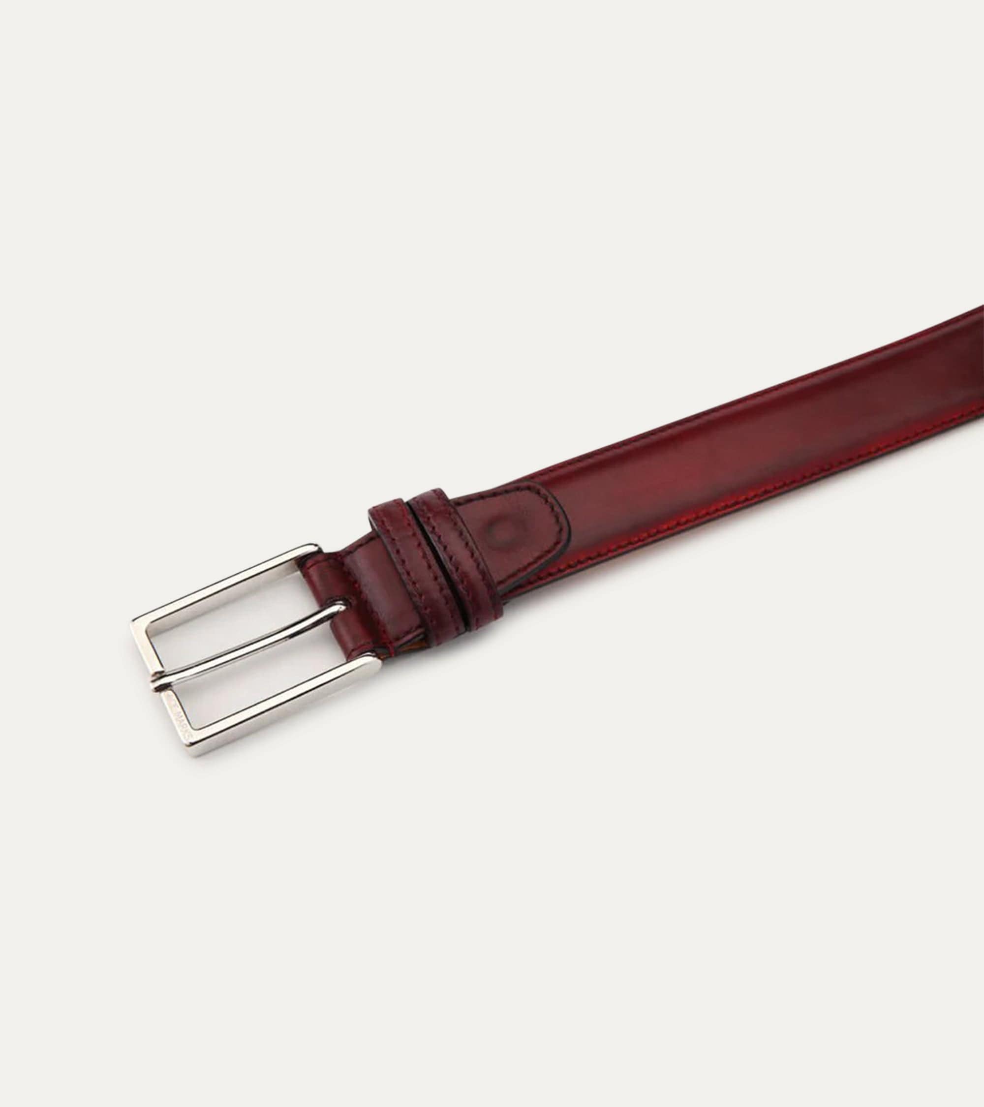 Ace Marks Matching 3.5cm Leather Belt cintura pelle uomo