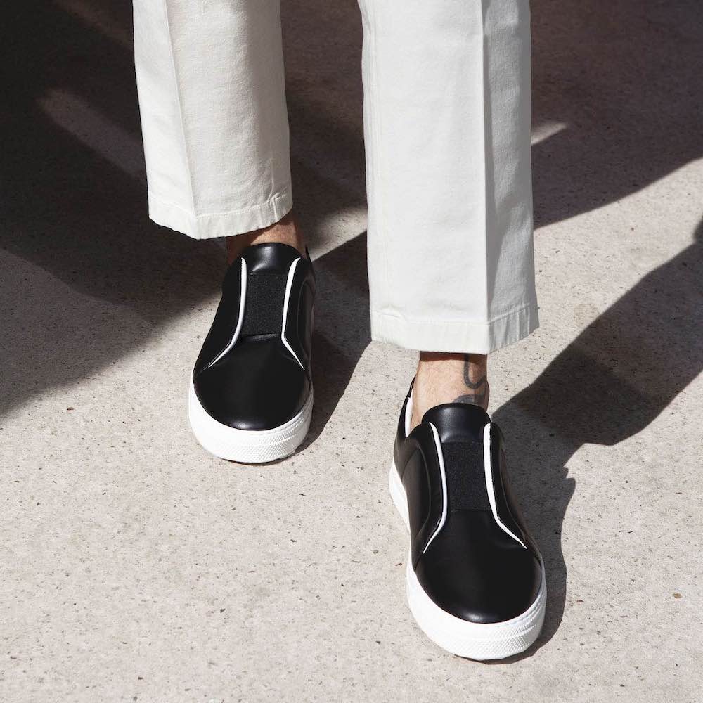 Pierre Hardy Slider Sneakers scarpe uomo nere slip-on