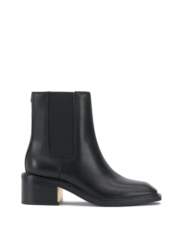 Vince Camuto Glina Stivaletti Chelsea Tacco Blocco Oro