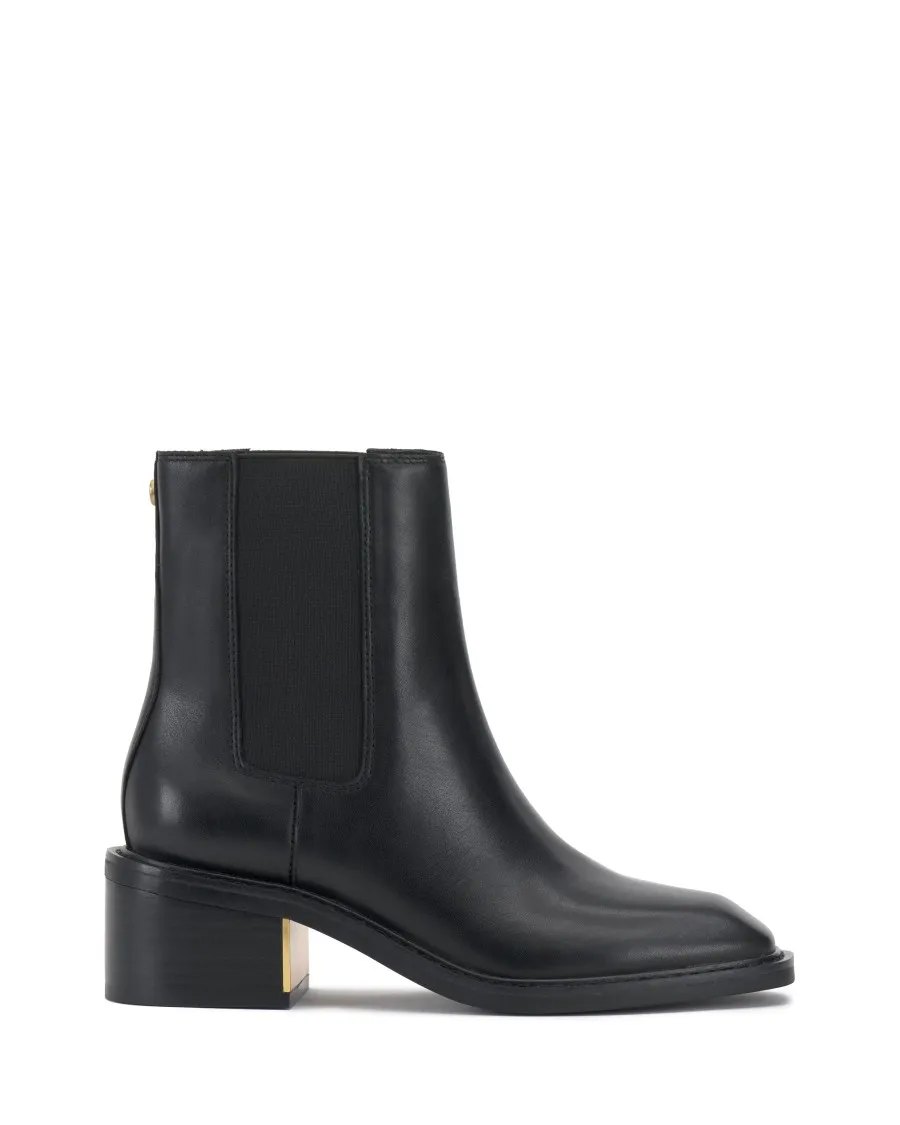 Vince Camuto Glina Stivaletti Chelsea Tacco Blocco Oro
