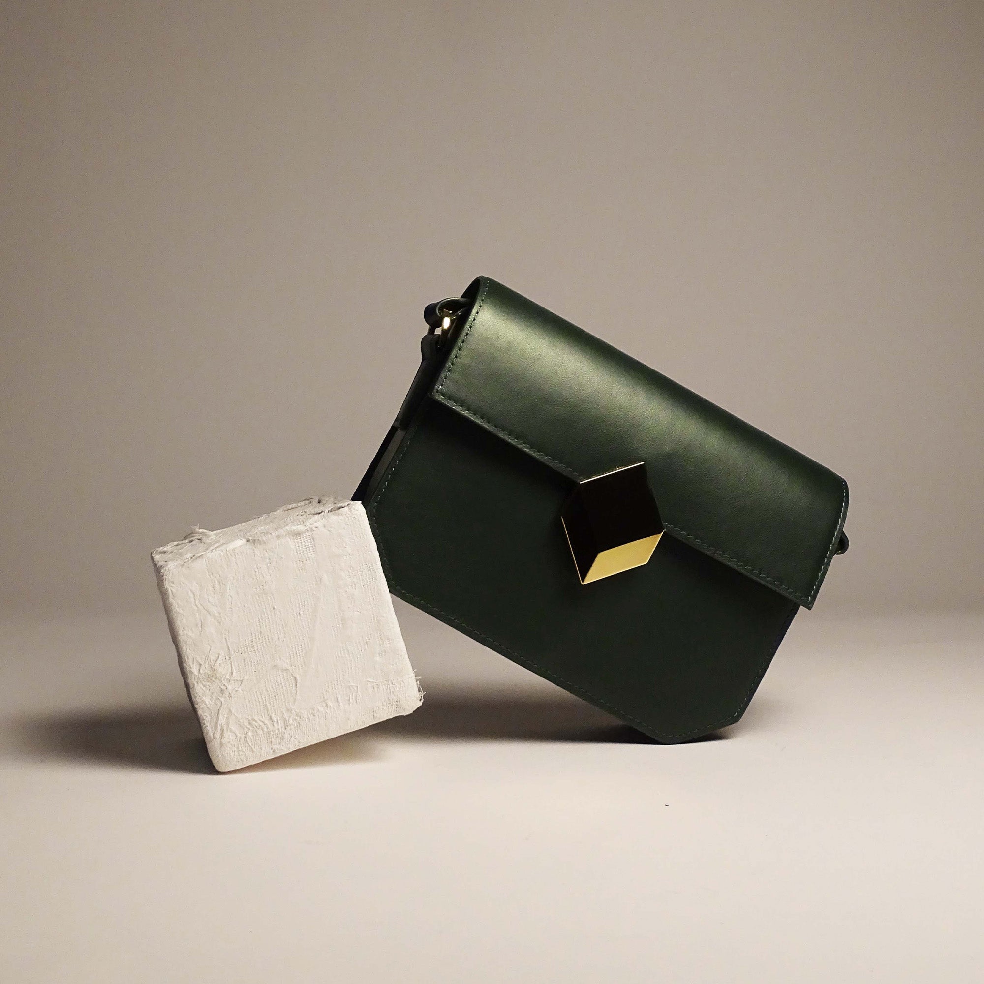 Pierre Hardy Prism borsa verde pelle tracolla TU
