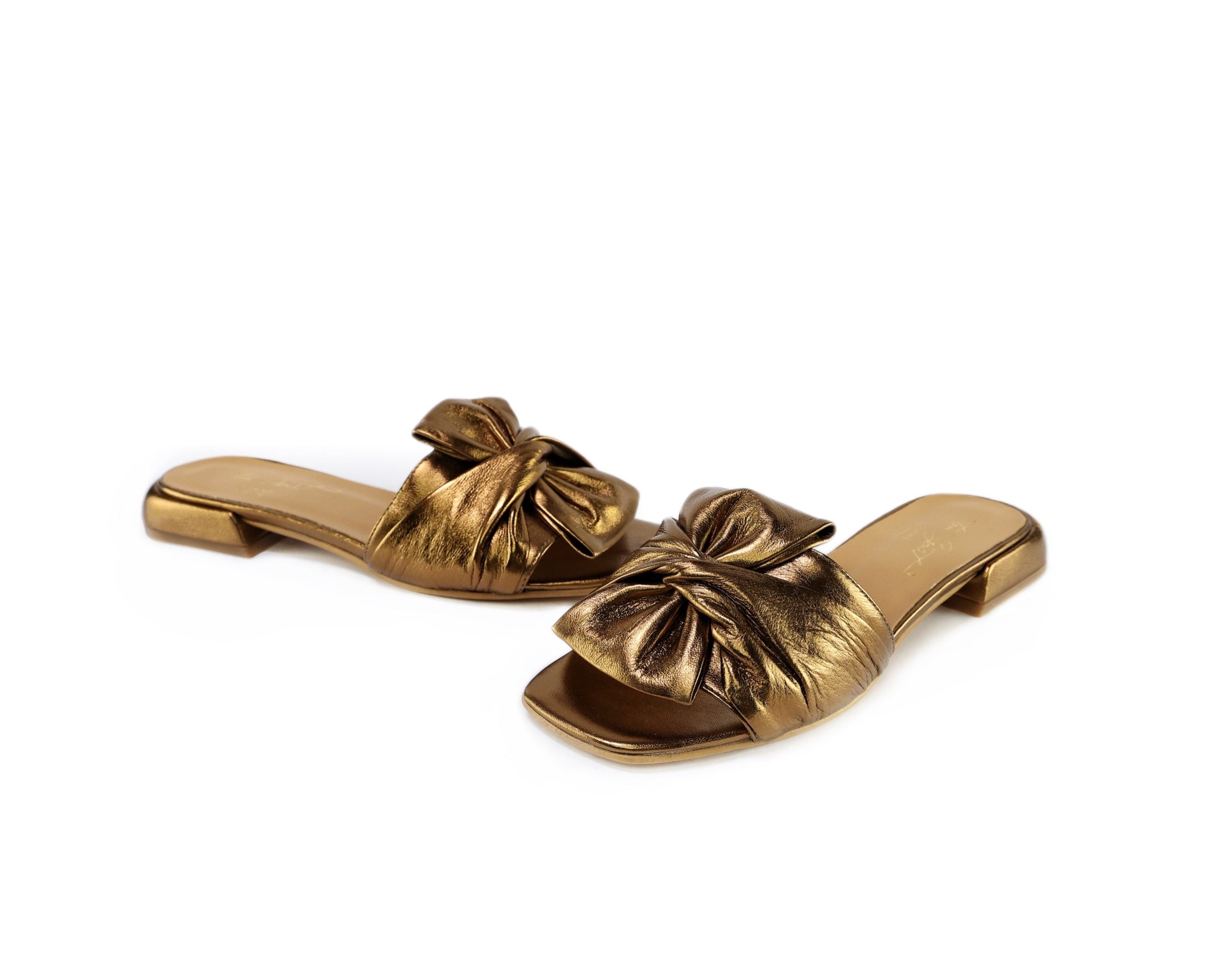 Ton Goût Margherita slipper donna bronzo nappa