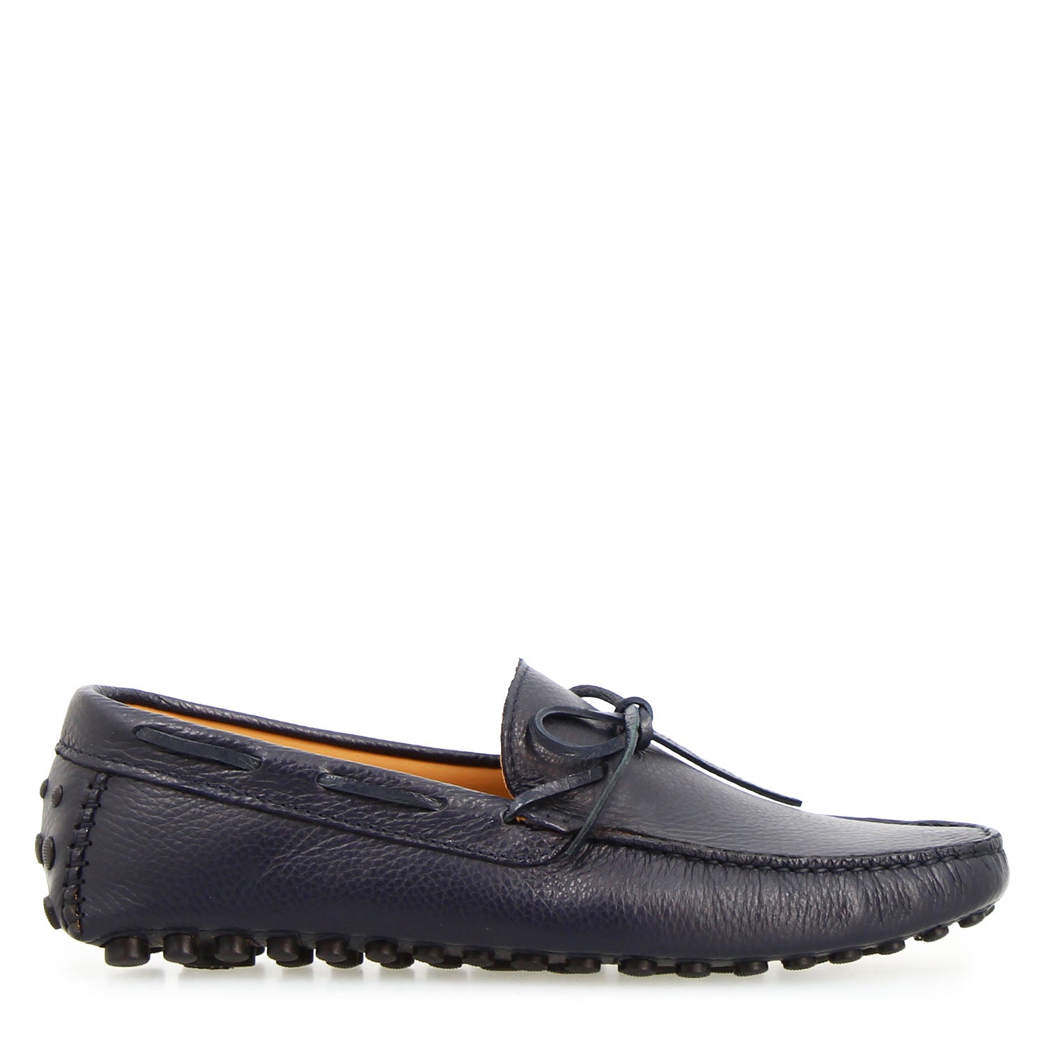 Leonardo Shoes Mocassini Uomo Dario driver pelle blu