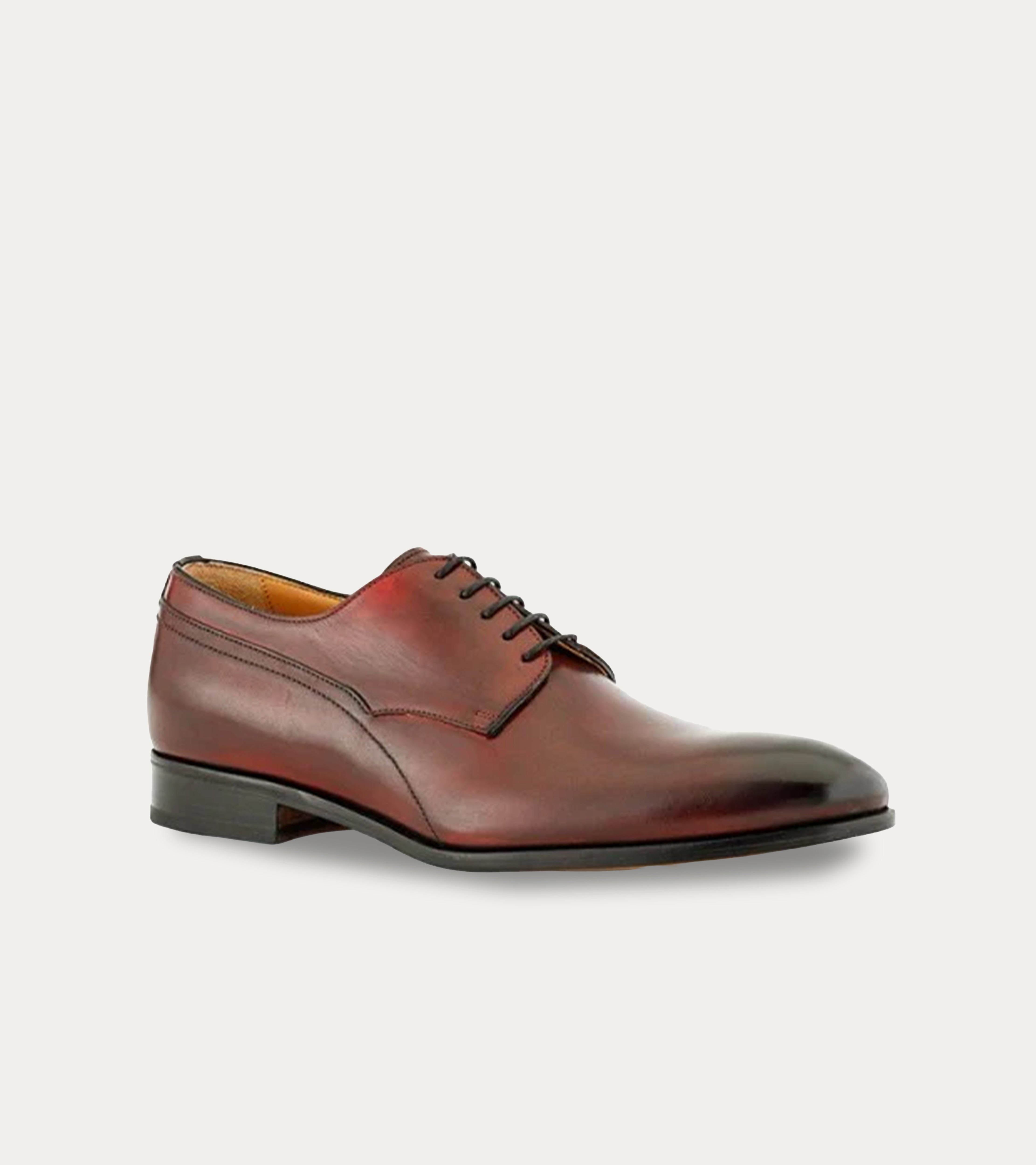 Ace Marks Louis Plain Toe Blucher scarpe derby bordeaux pelle